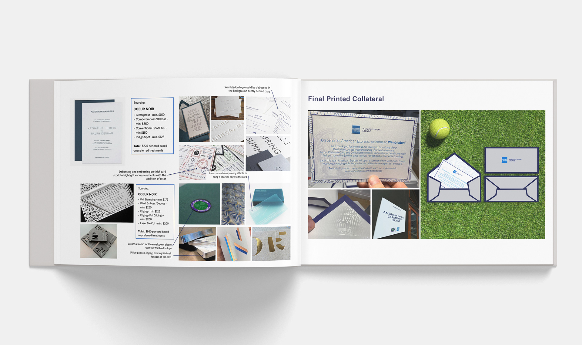 American Express x Wimbledon | Design Process and Final Print Collateral