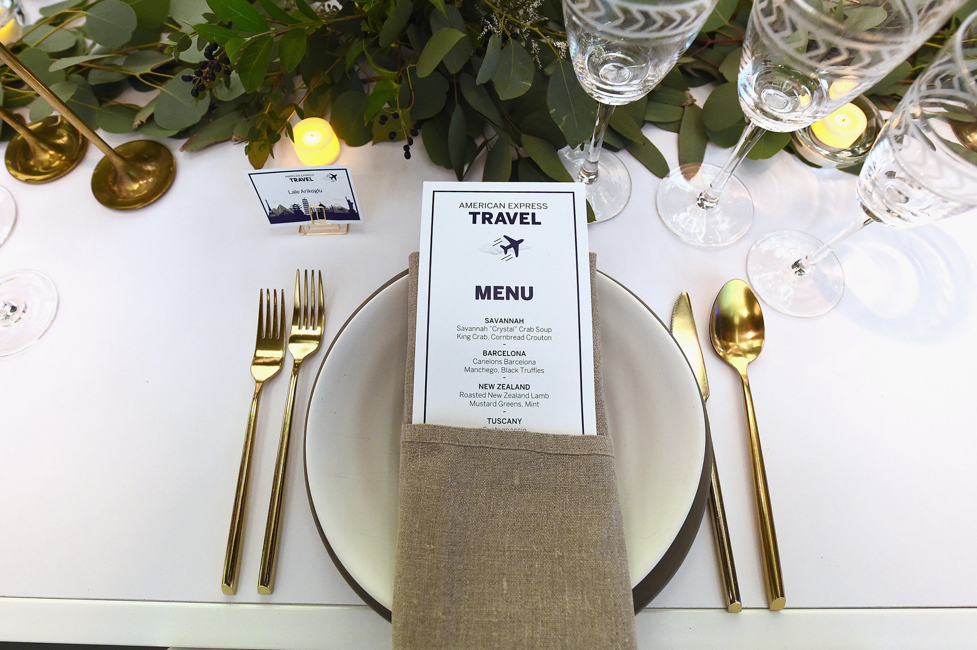 American Express Travel | Event Space Design + Menu Design