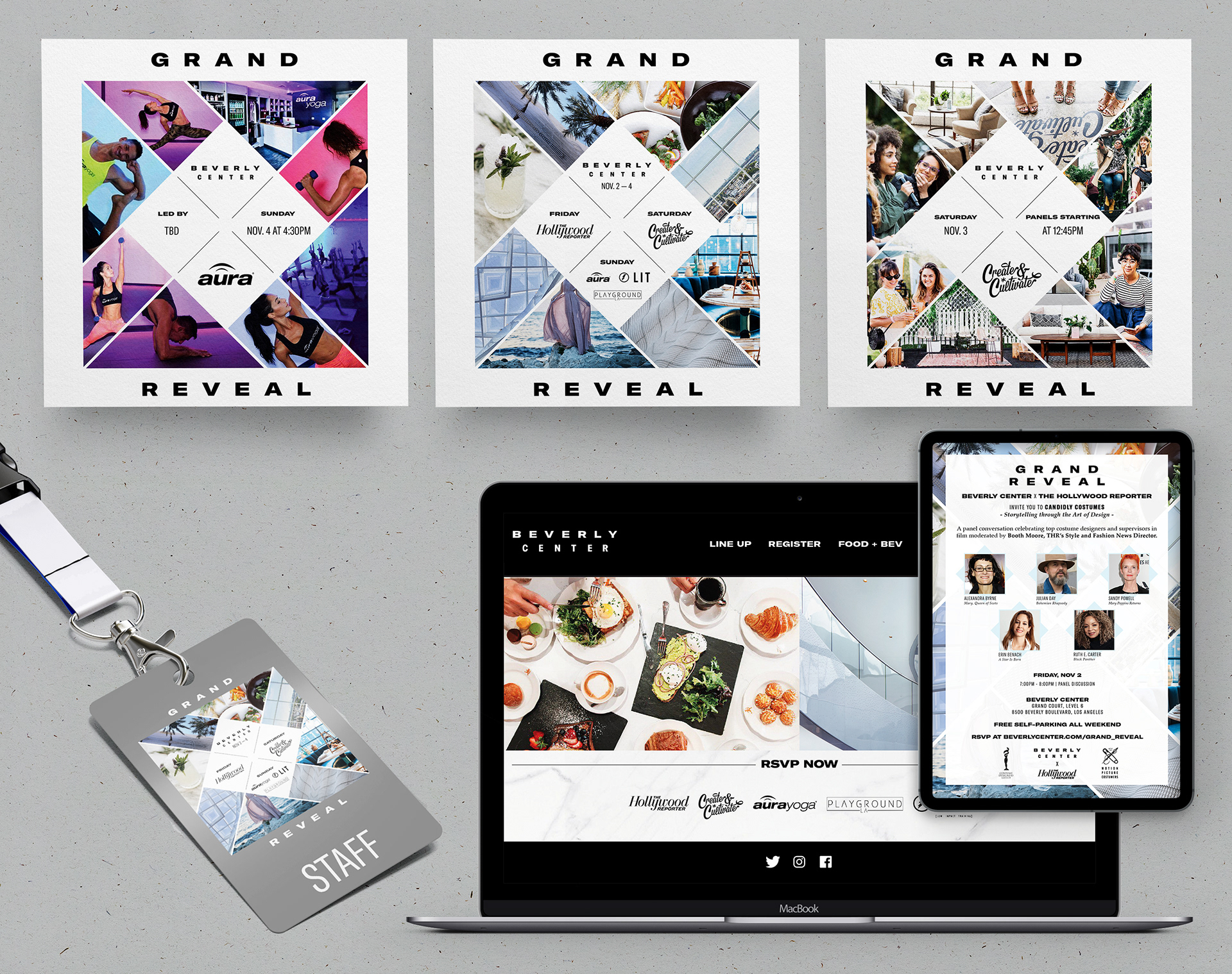 Beverly Center | Key Visual Design | Full Event Collateral Design | Microsite Design