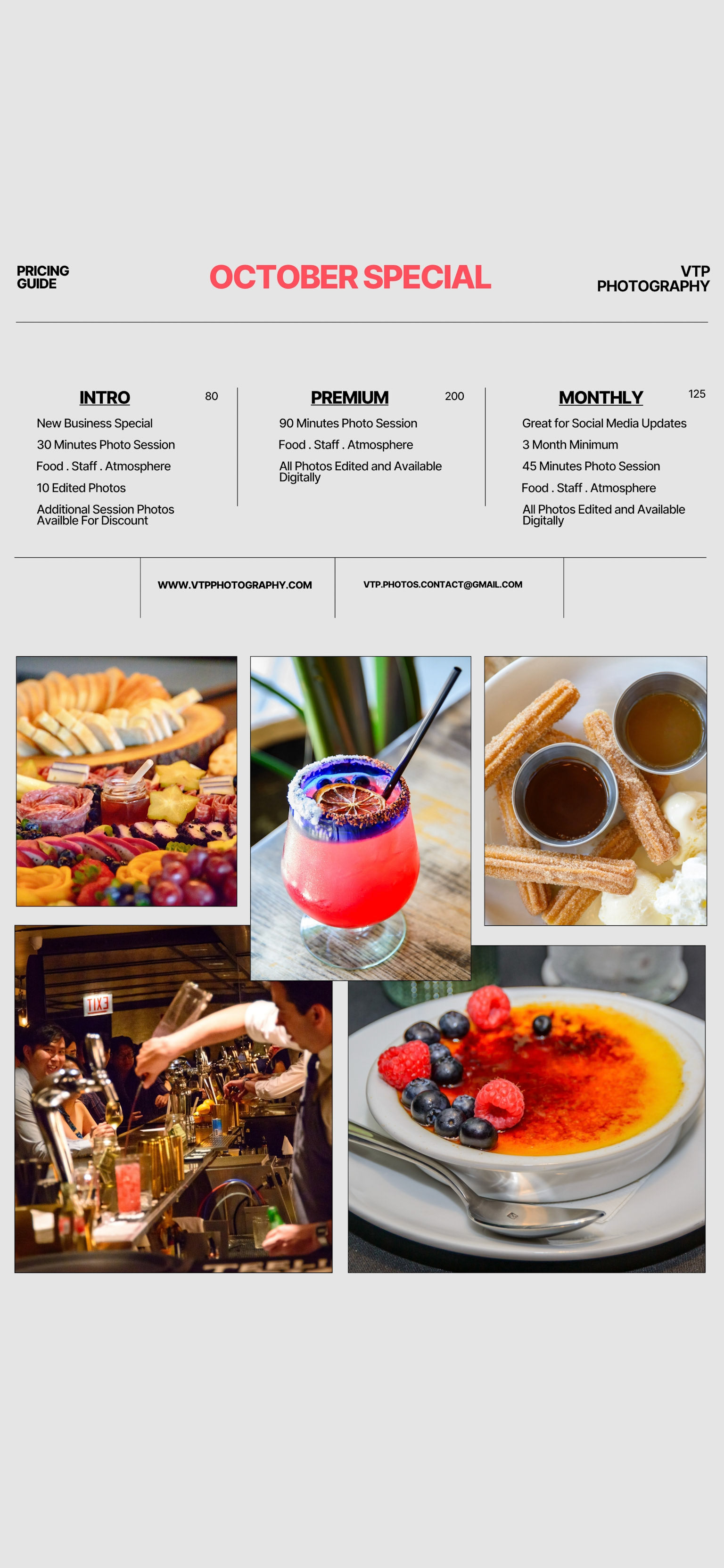 Copy of Black and Grey Clean Minimalist Photography Price List A4 Document  (1080 x 2340 px) - 1