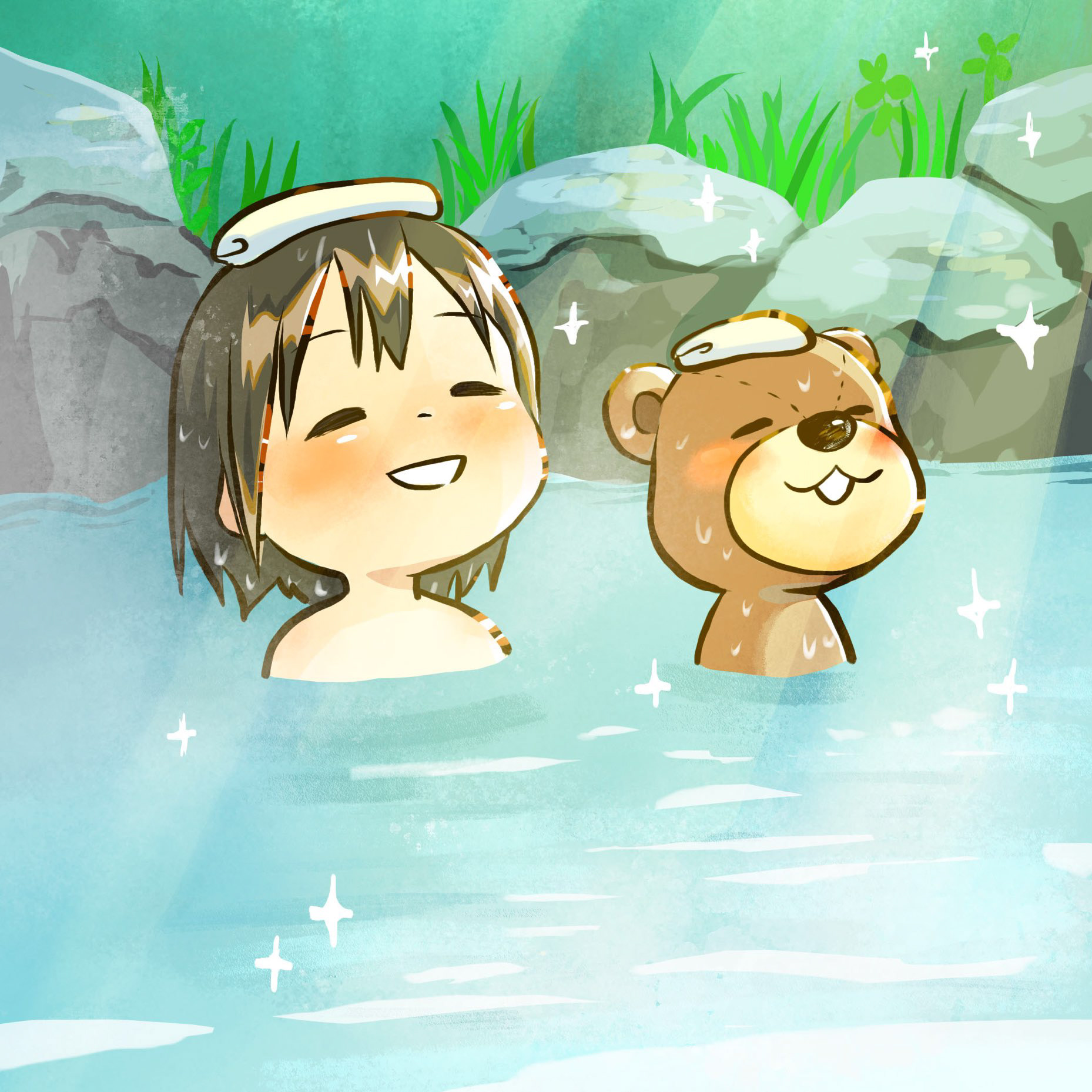 温泉って…幸せ…