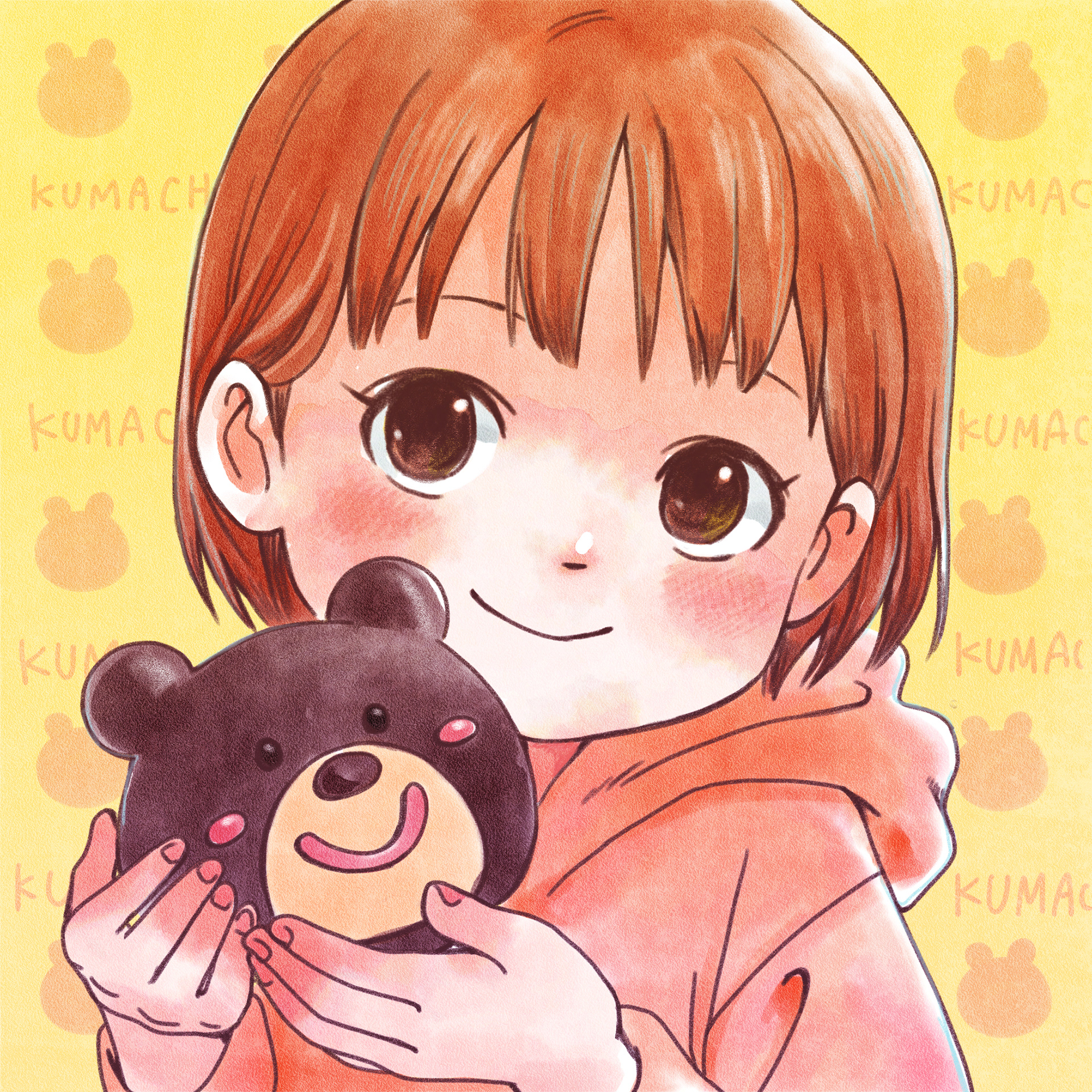 可愛いくまちゃんのドーナツ