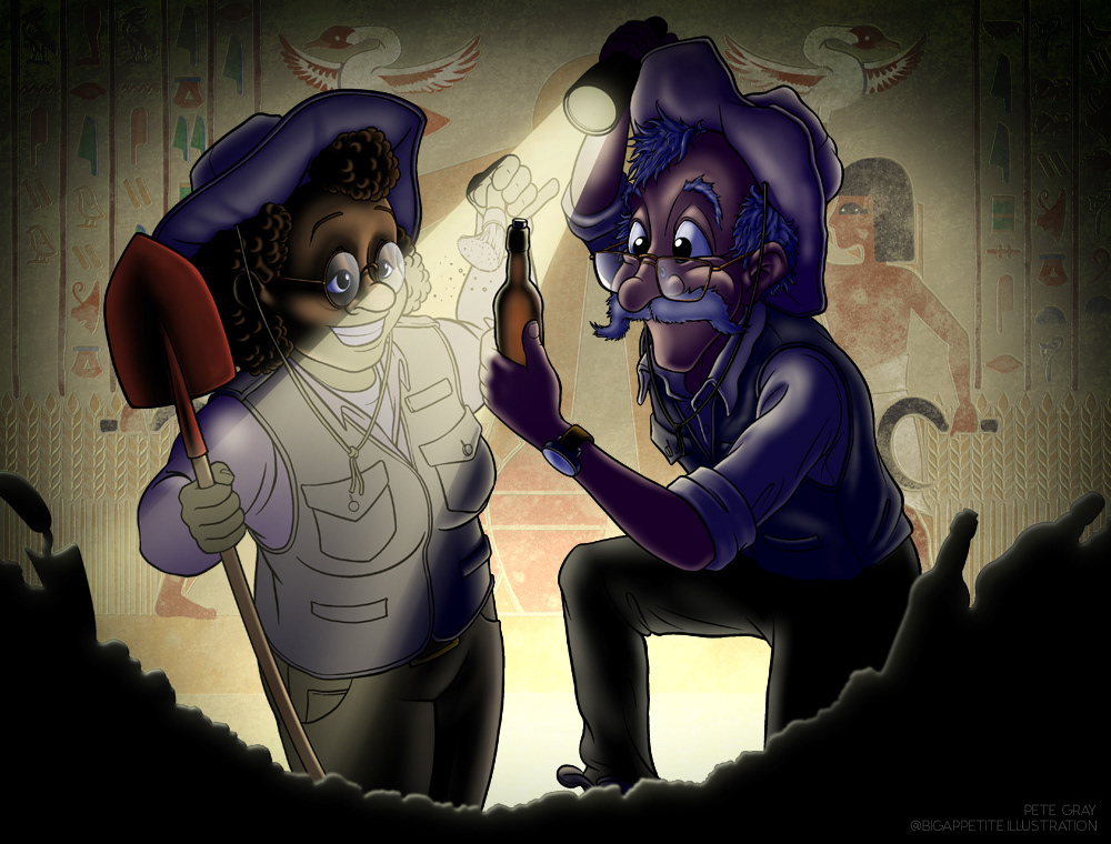 Raiders of the Lost Art - Web Illustration for Anciv Brewing