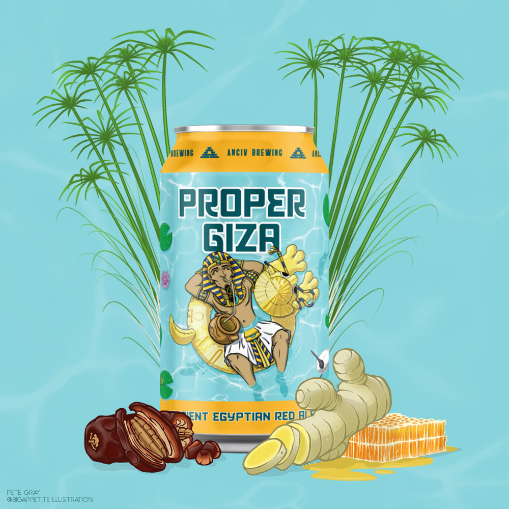 Groper Giza - Ingredient Illustrations for Anciv Brewing