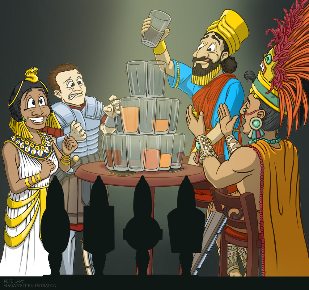 Pyramid Theme - Web Illustration for Anciv Brewing