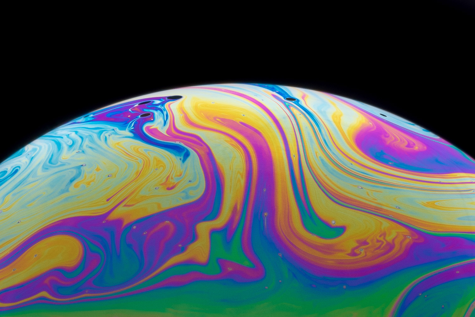 Macro soap bubble