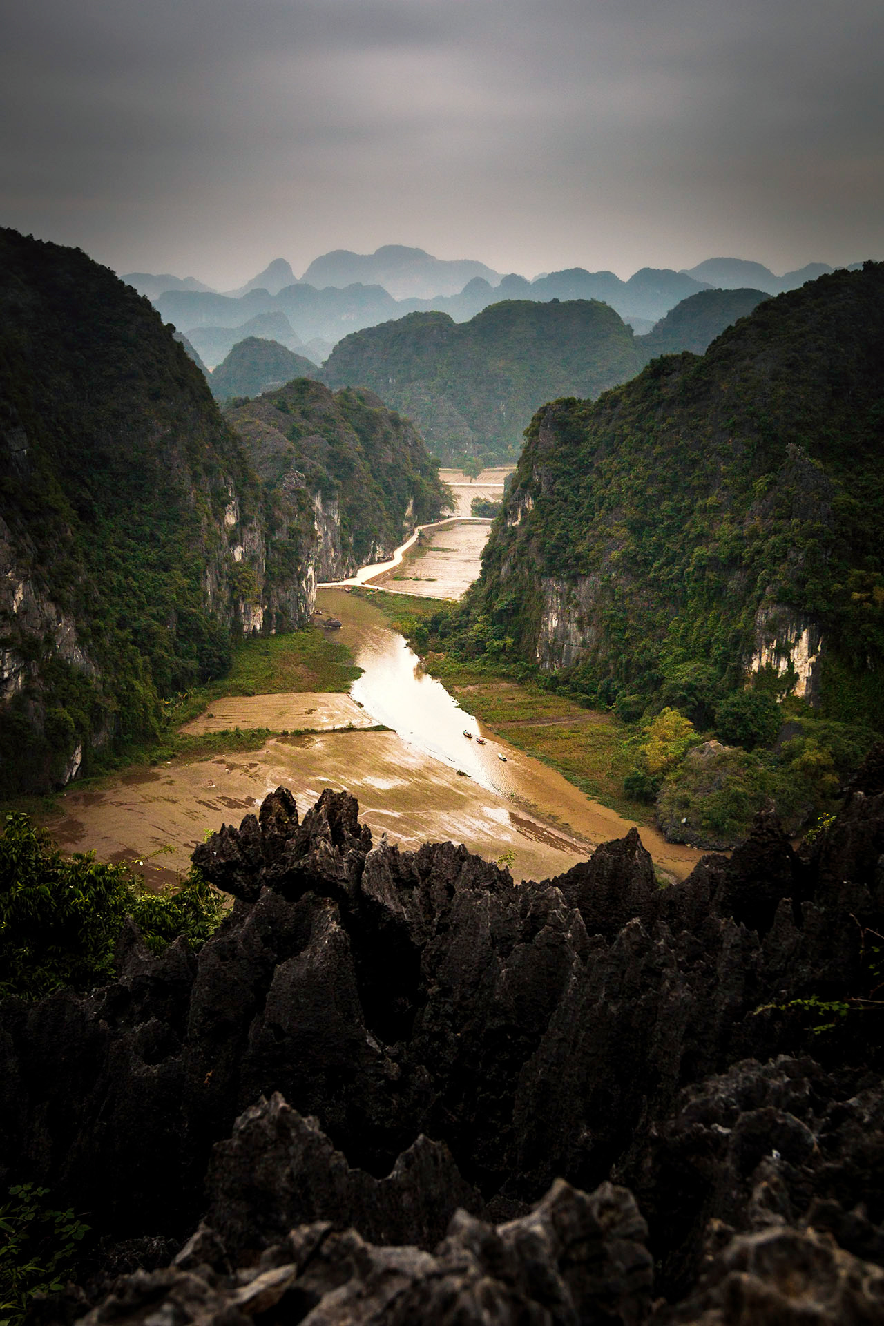 Ausblick von Hang Múa über Tam Cốc-Bích Động.