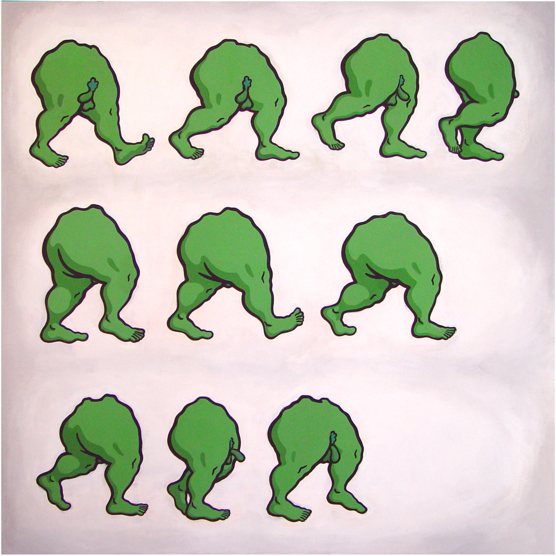 "Walk cycle" 100 x 100 cm