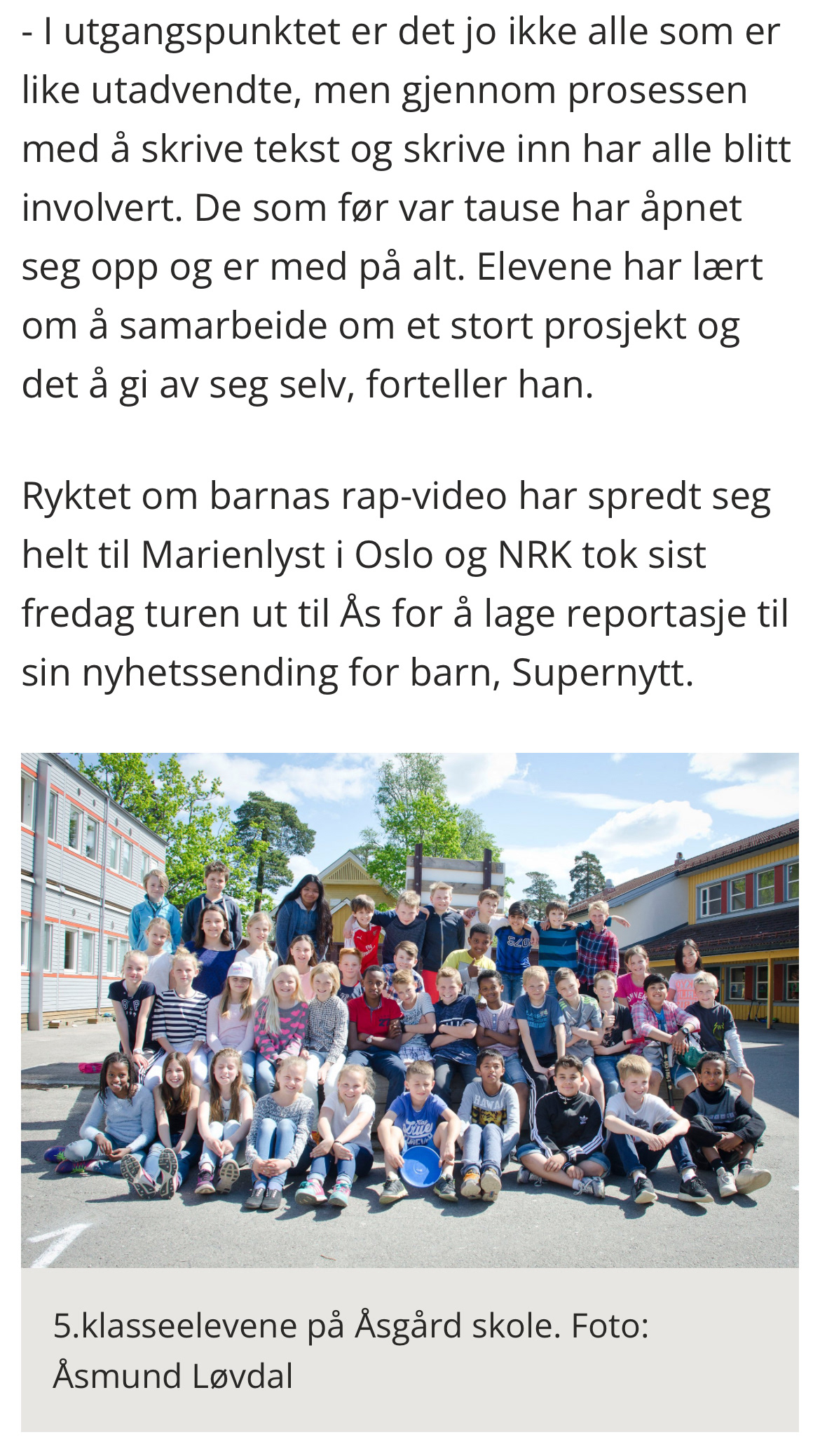 Faksimile fra Ås Avis.