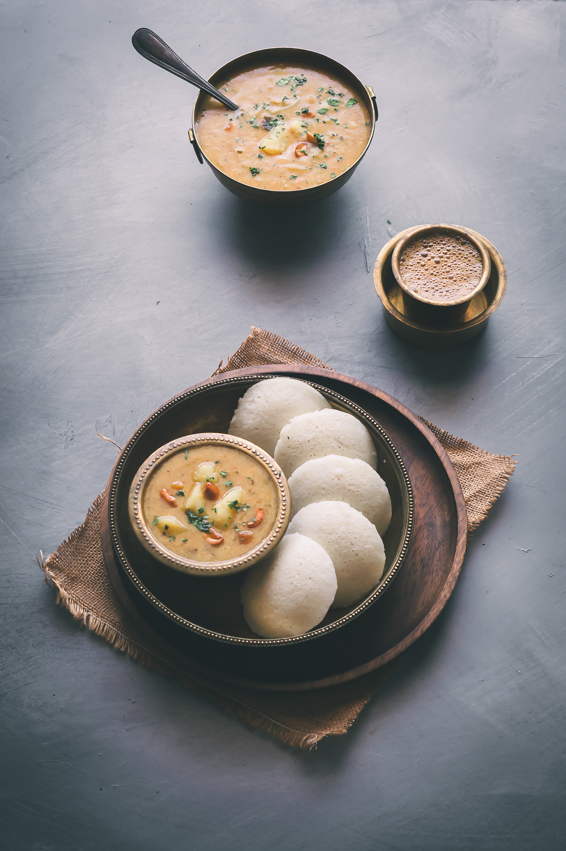 South Indian Breakfast - Idli and Kadappa