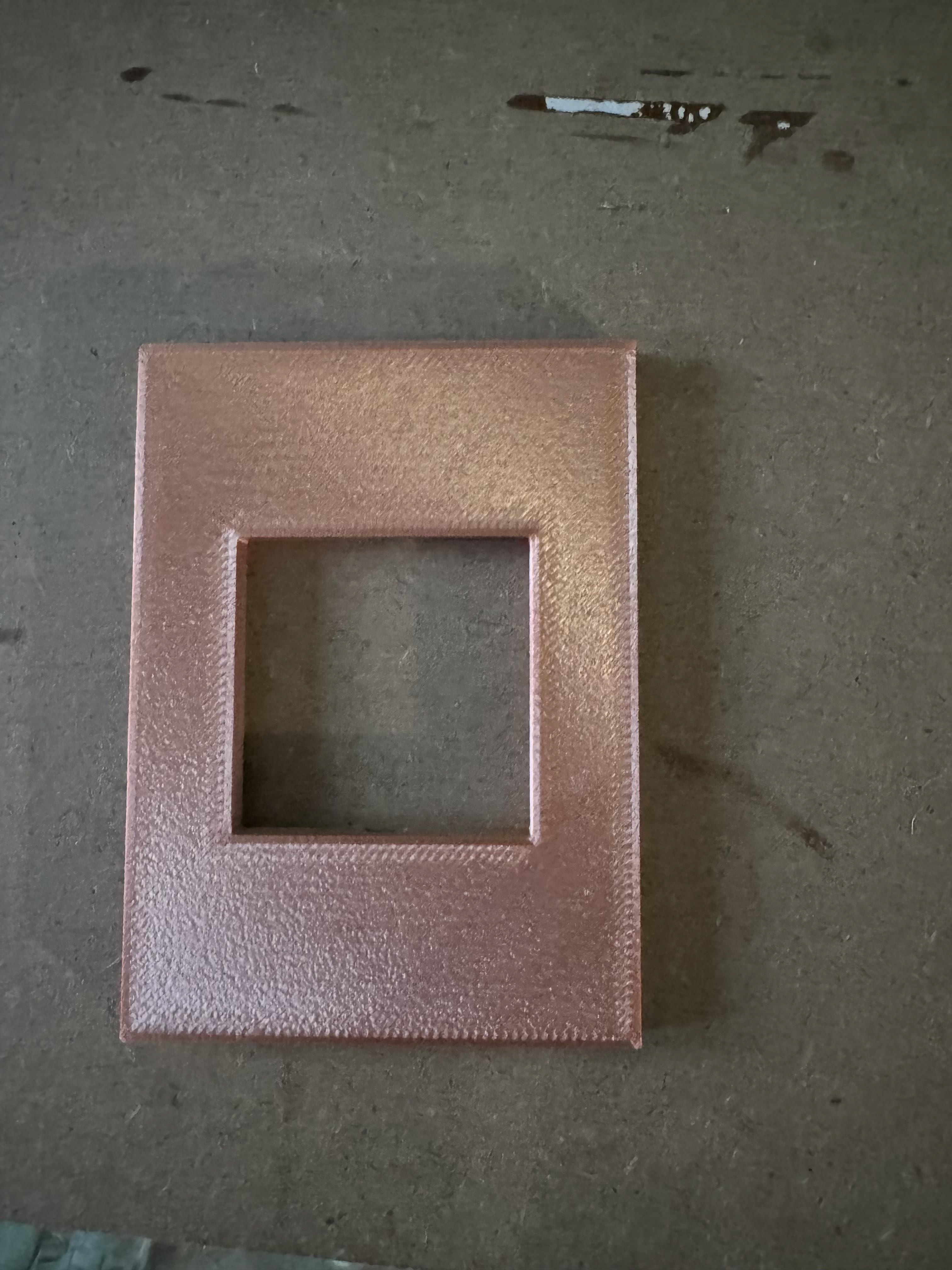 Other side of trading card half before assembly.