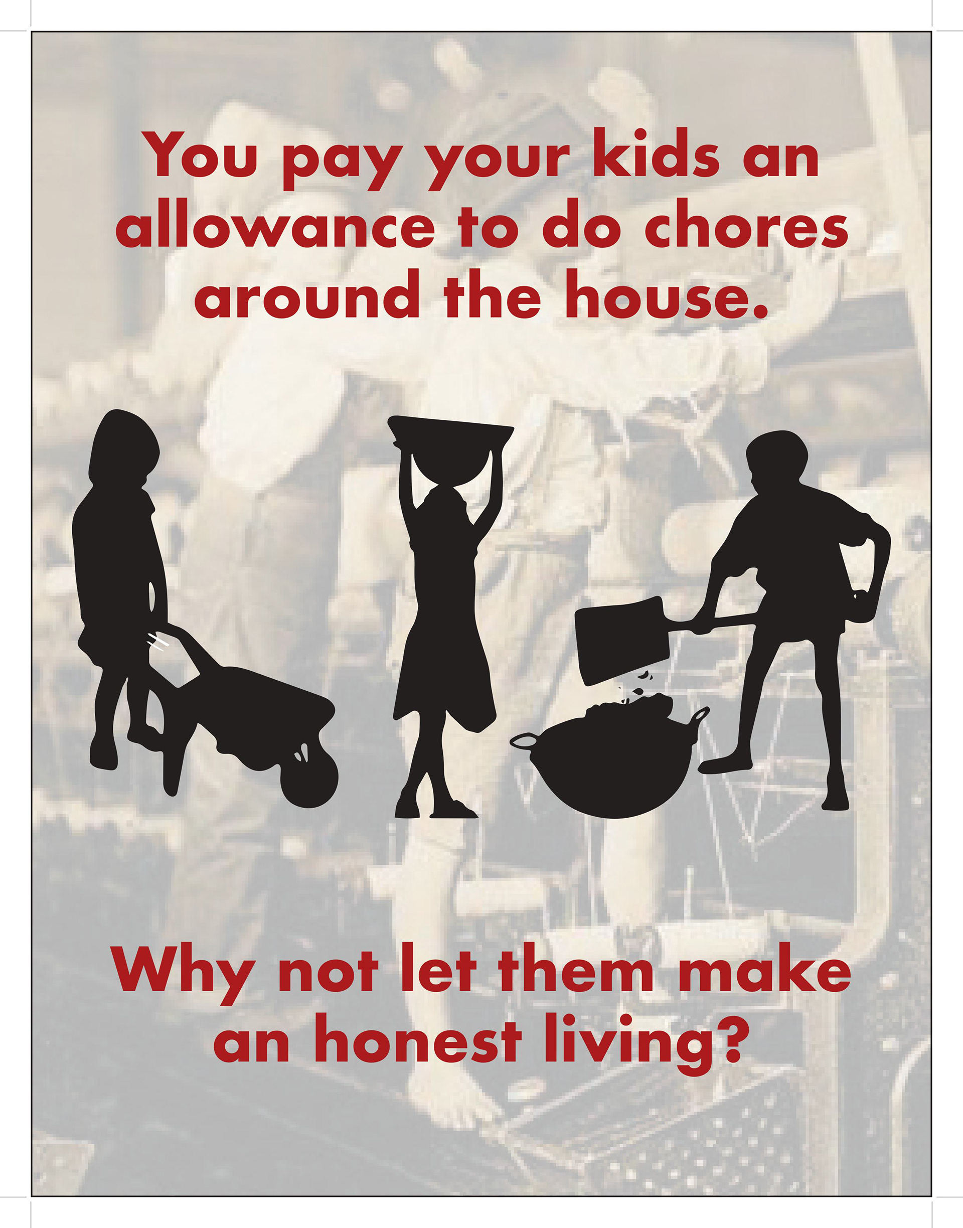 Ethics poster. We had to make the opposite of our actual stance.