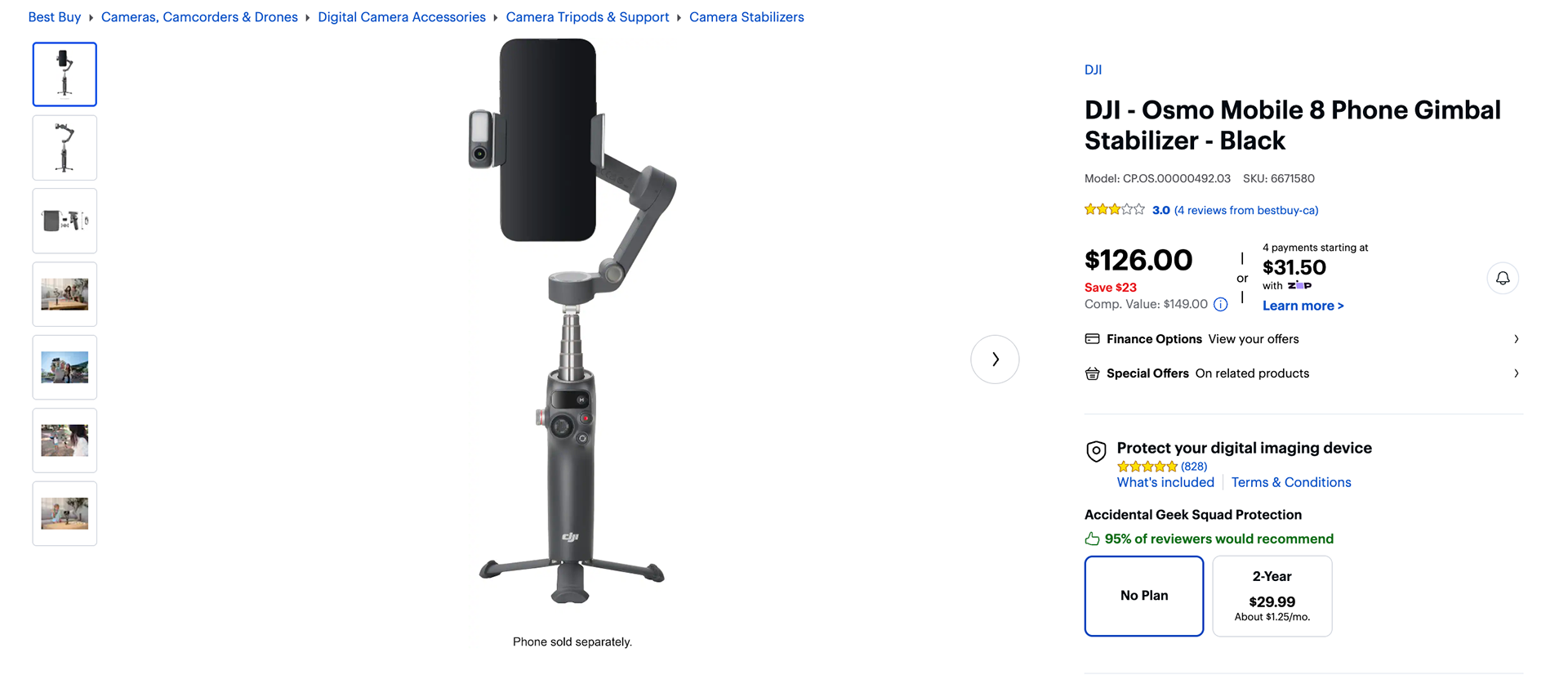 A gimbal for phone videography. DJI usually makes trustworthy equipment that, when paired with an app like the Blackmagic Camera, can be a formidable combination.