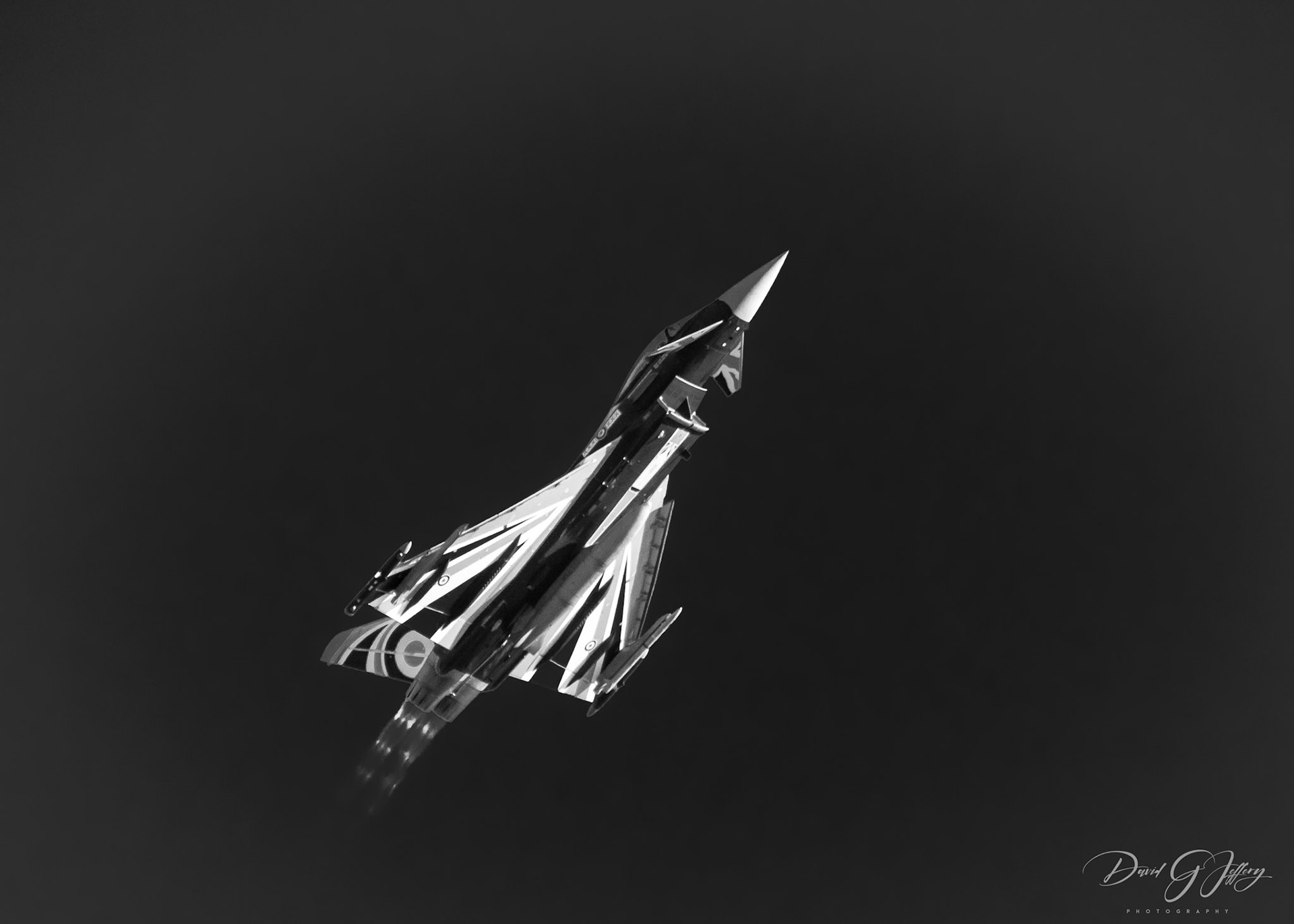 RAF Typhoon Climb with Afterburner