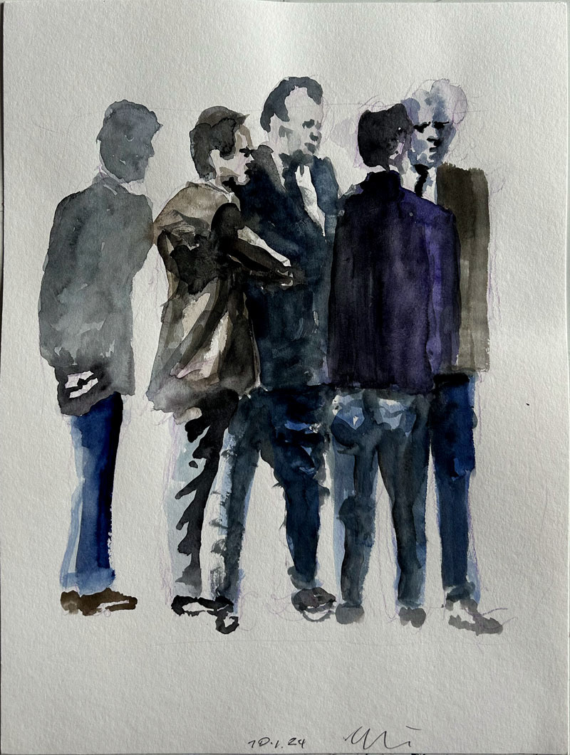 Entourage, 48x36cm, 2024