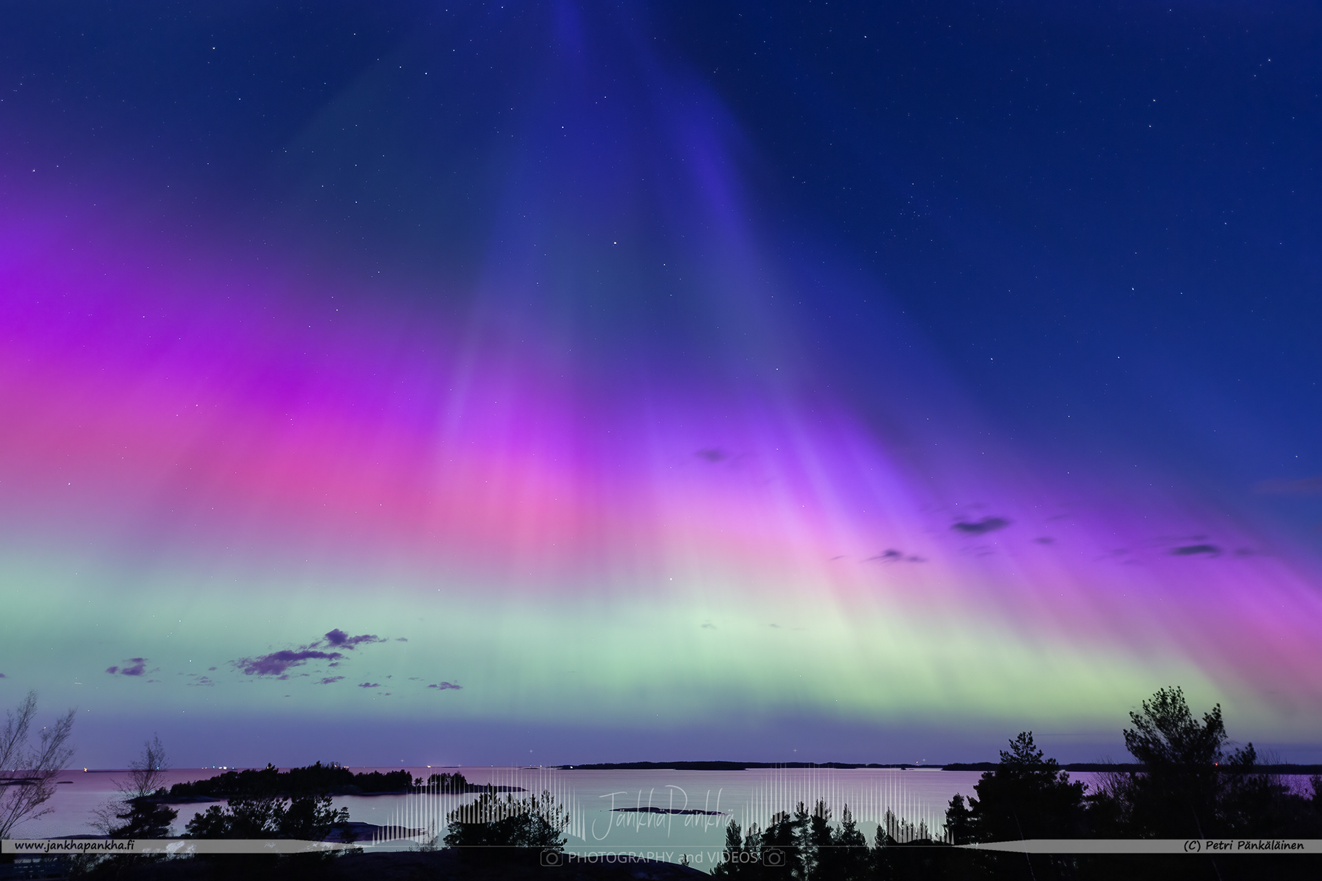 This was the strongest geomagnetic storm in 20 years. It caused very colorful northern lights in the Southern Europe, Florida and California. Normally the northern lights are on the north sky but this time they were on the Southern sky, over the Baltic Sea nearby Helsinki, Finland. During that night the northern lights metrics exploded as they had to measure extreme values of G5/KP9 geomagnetic storm.