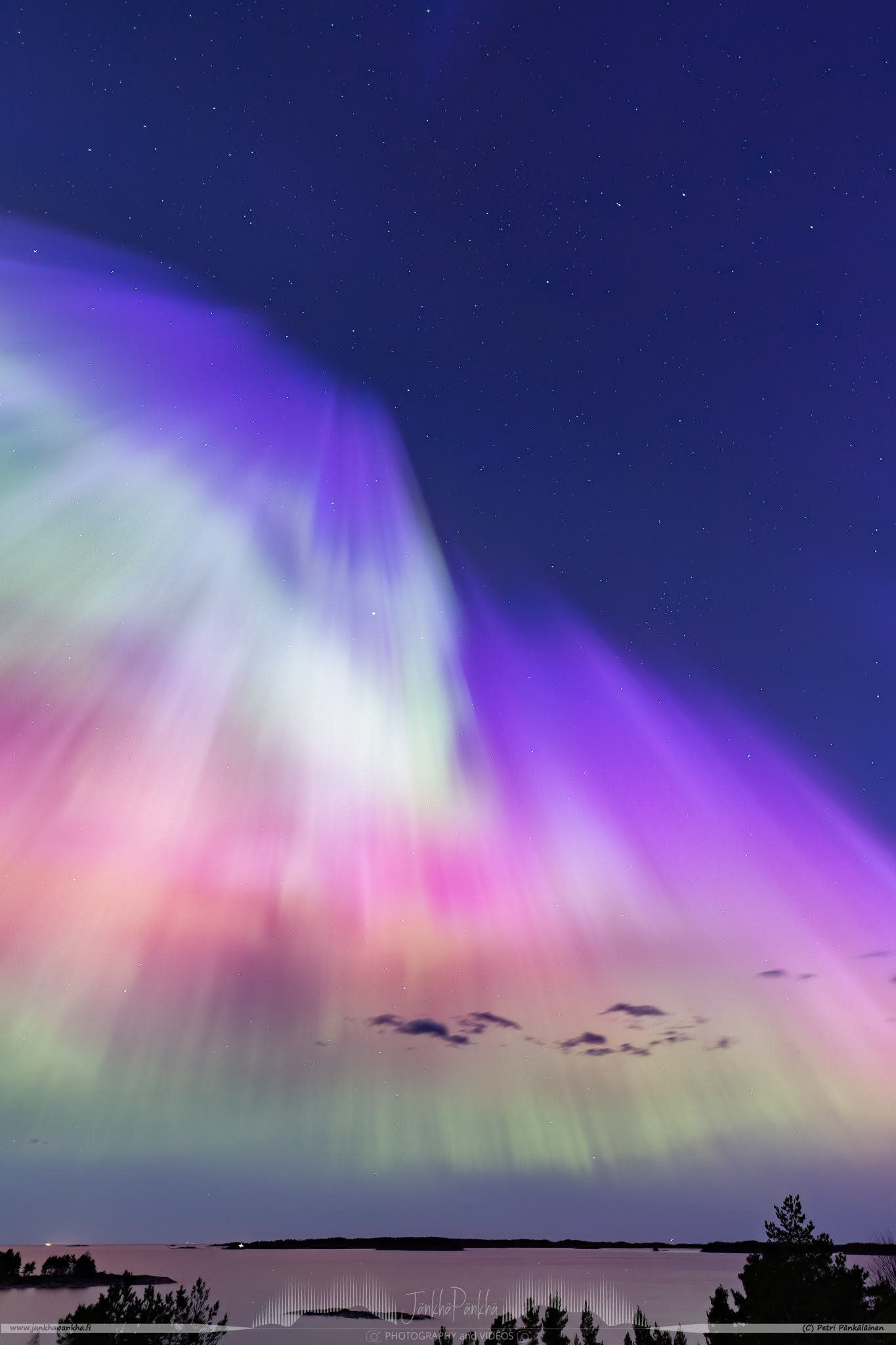 This was the strongest geomagnetic storm in 20 years. It caused very colorful northern lights in the Southern Europe, Florida and California. Normally the northern lights are on the north sky but this time they were on the Southern sky, over the Baltic Sea nearby Helsinki, Finland. During that night the northern lights metrics exploded as they had to measure extreme values of G5/KP9 geomagnetic storm.