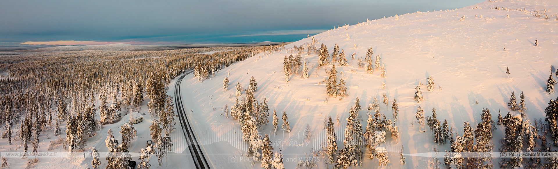 The Scenic Road, Maisematie, Towards Äkäslompolo Village in Yllästunturi.