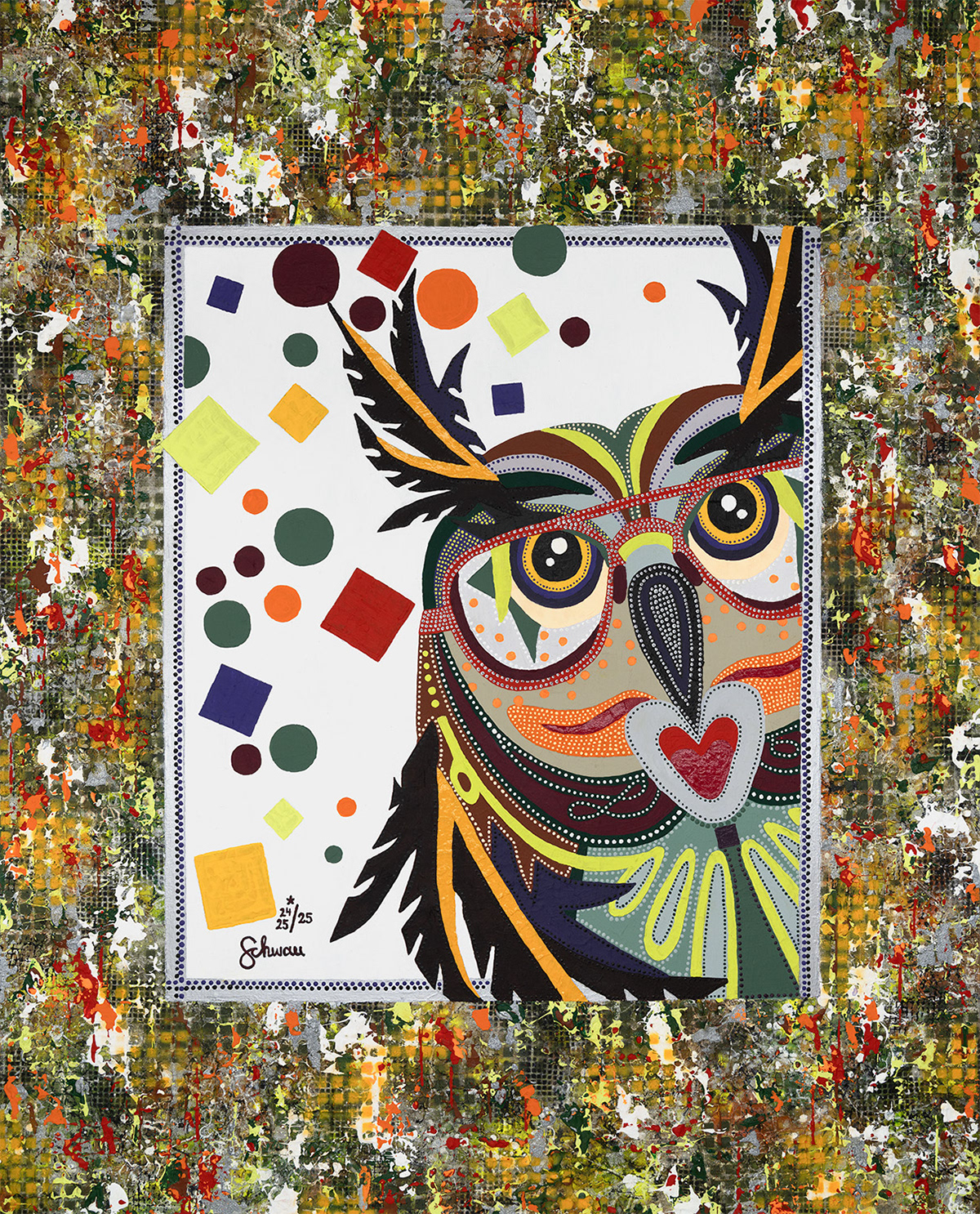 Owl | Unikat | 100x80 cm