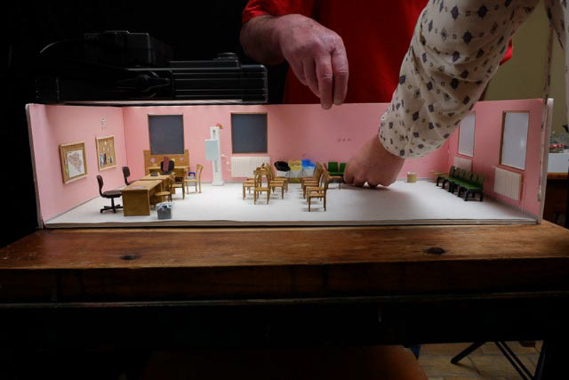 Mise enplace pour la prise de vue