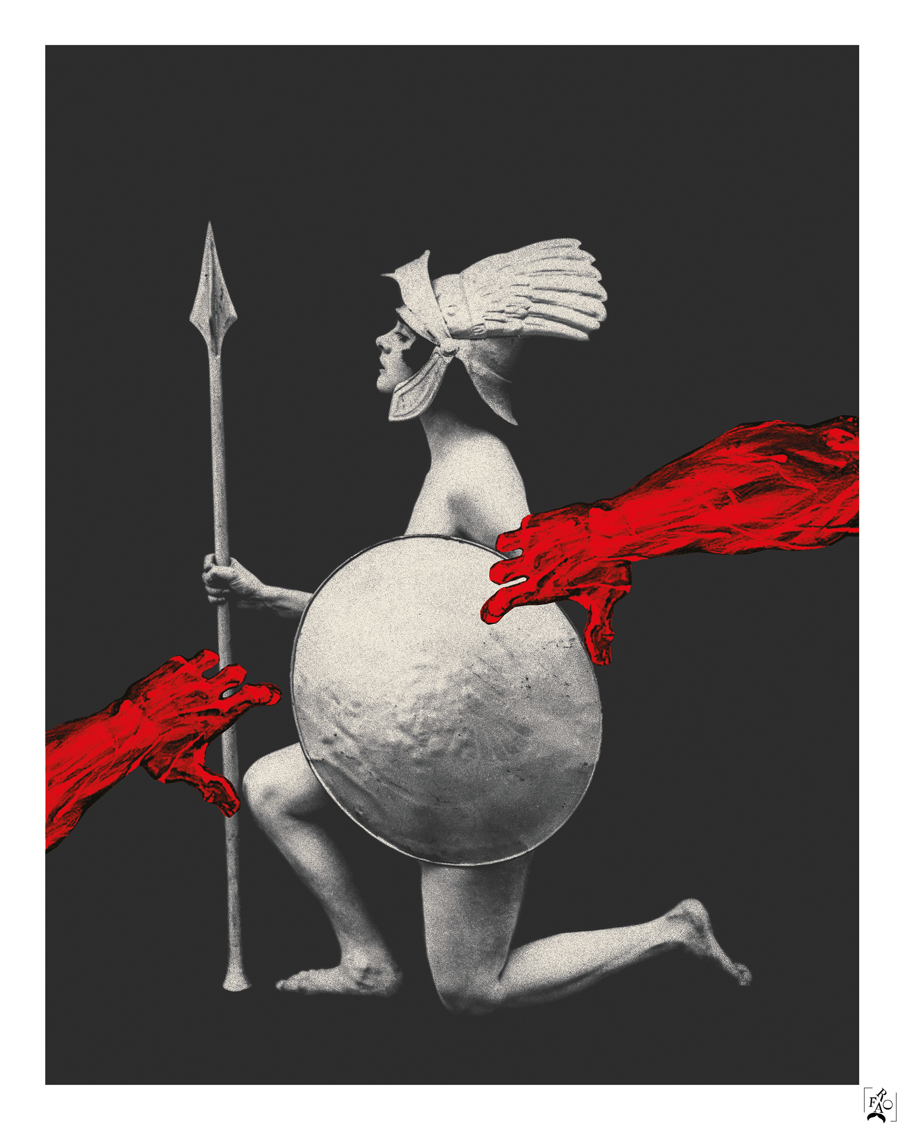 LE REPOS DU GUERRIER / 40*50 CM / 200 € / PIECE UNIQUE