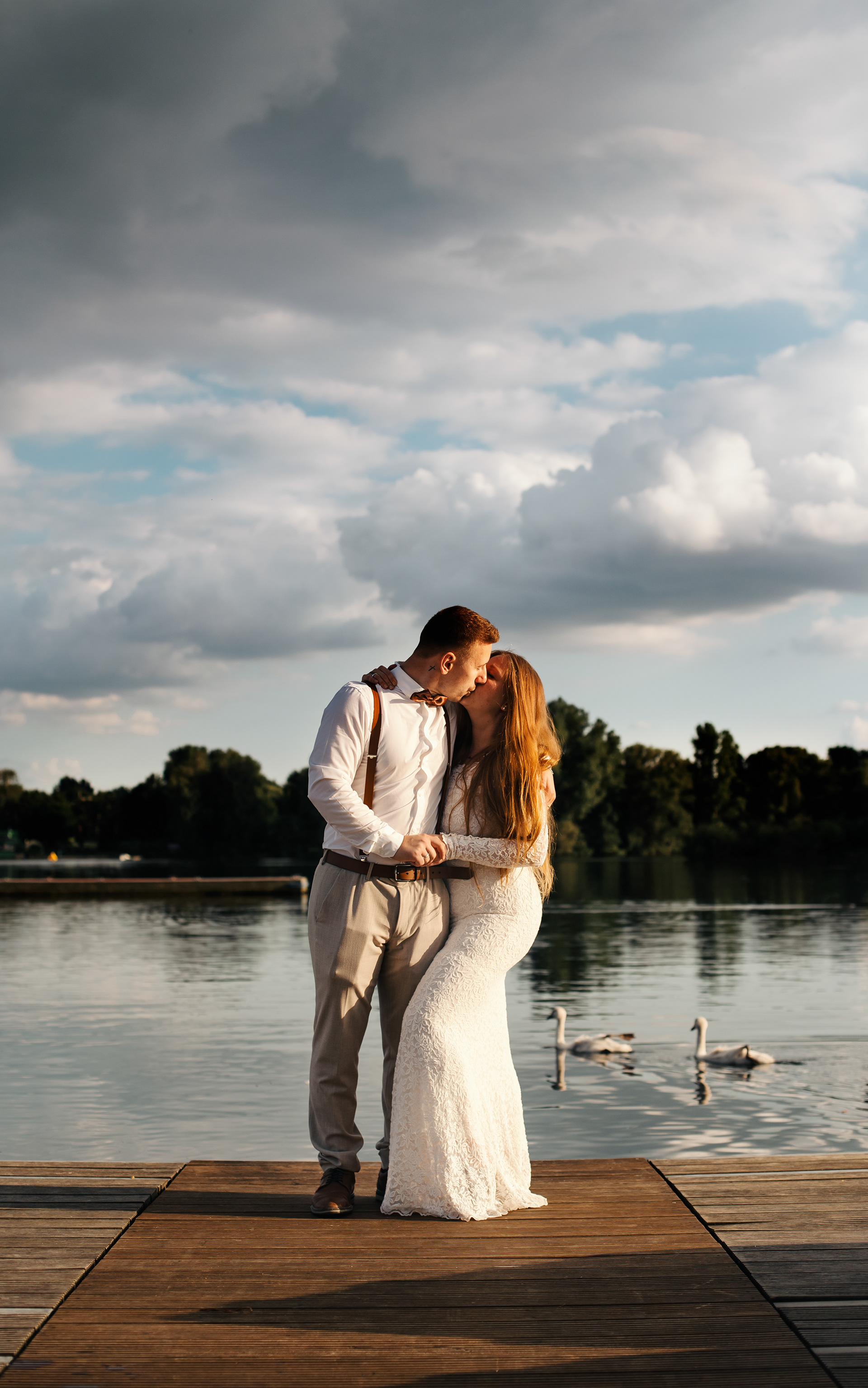 Brautpaar Küss in Düsseldorf