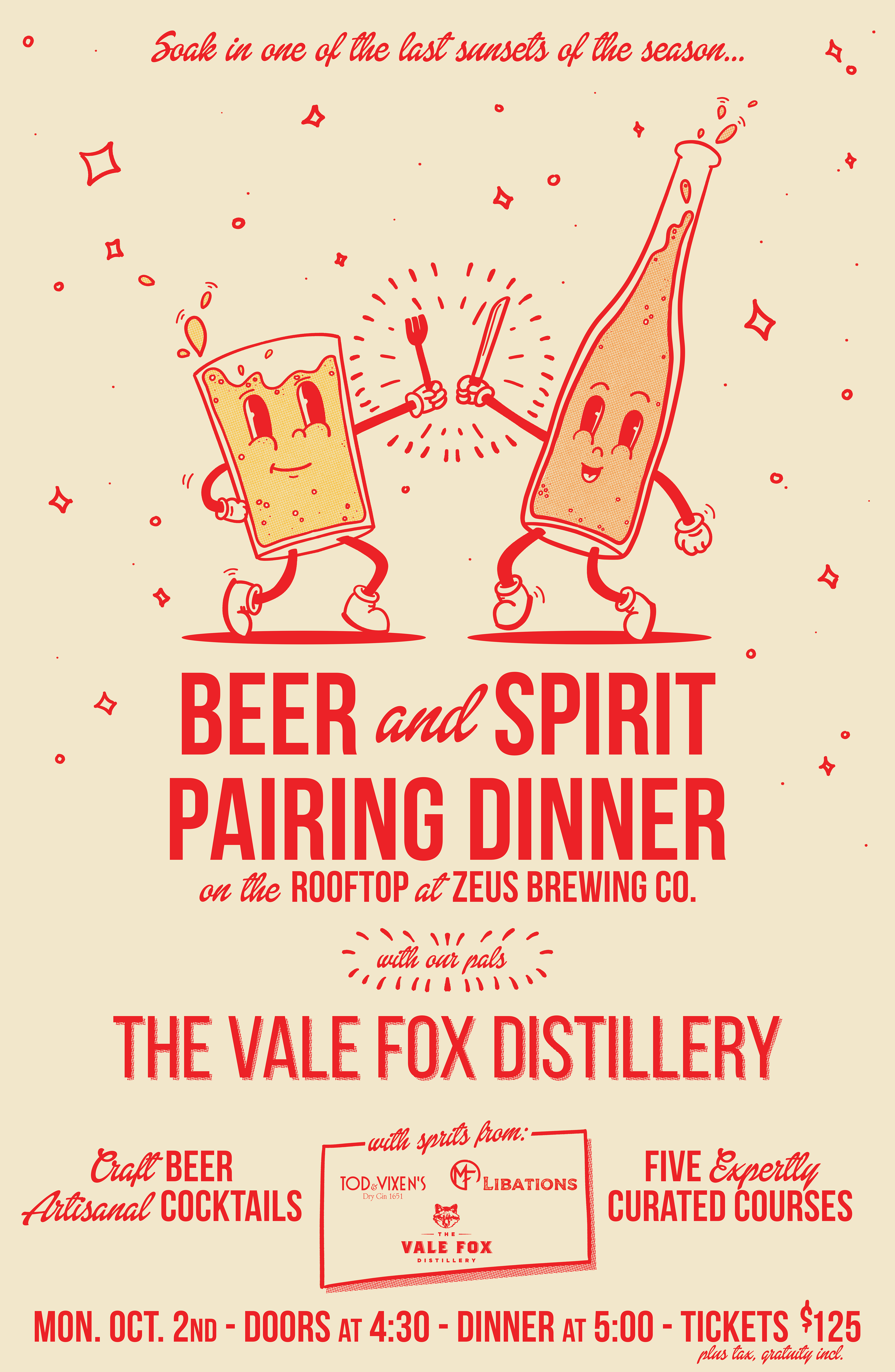 Beer and Spirit Pairing Poster