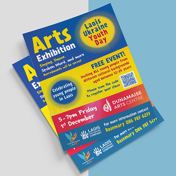 Youth Work Ireland Laois Arts Event Poster