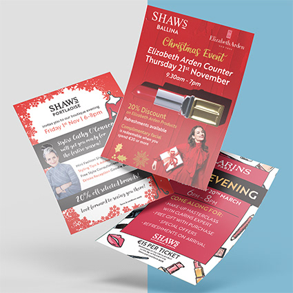 Shaws Event Posters