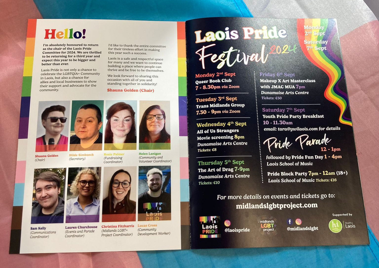 Laois Pride Event Guide/Event Advertising