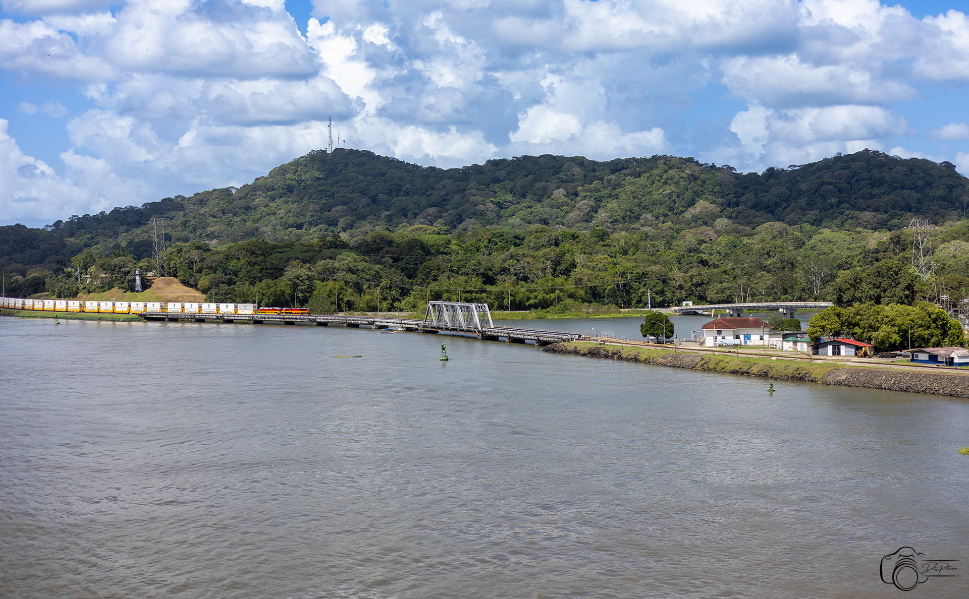 Bridge over Chagres River with Train