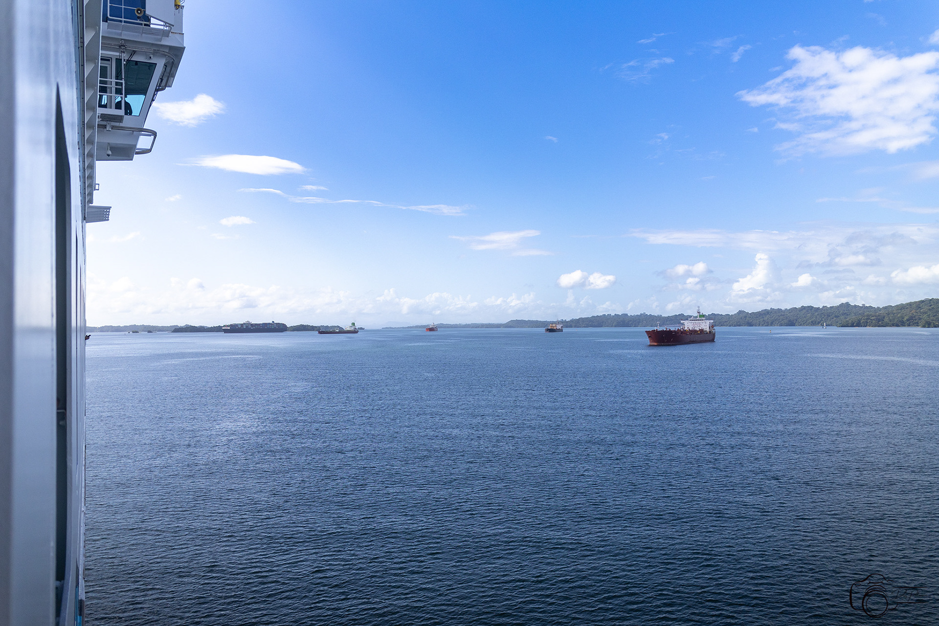 Ships Staging for Locks in Gatun Lake