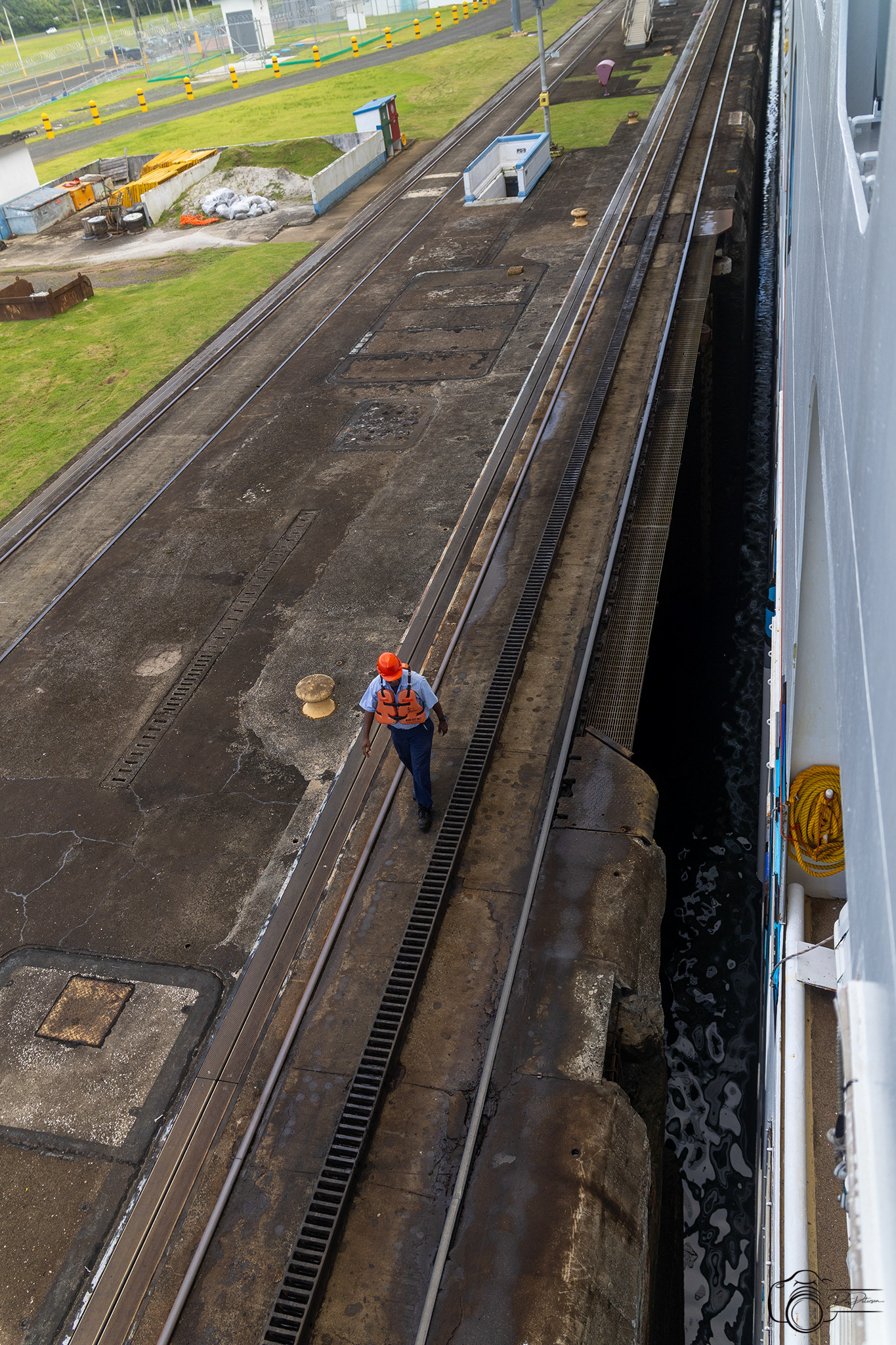 Gatun Locks Worker