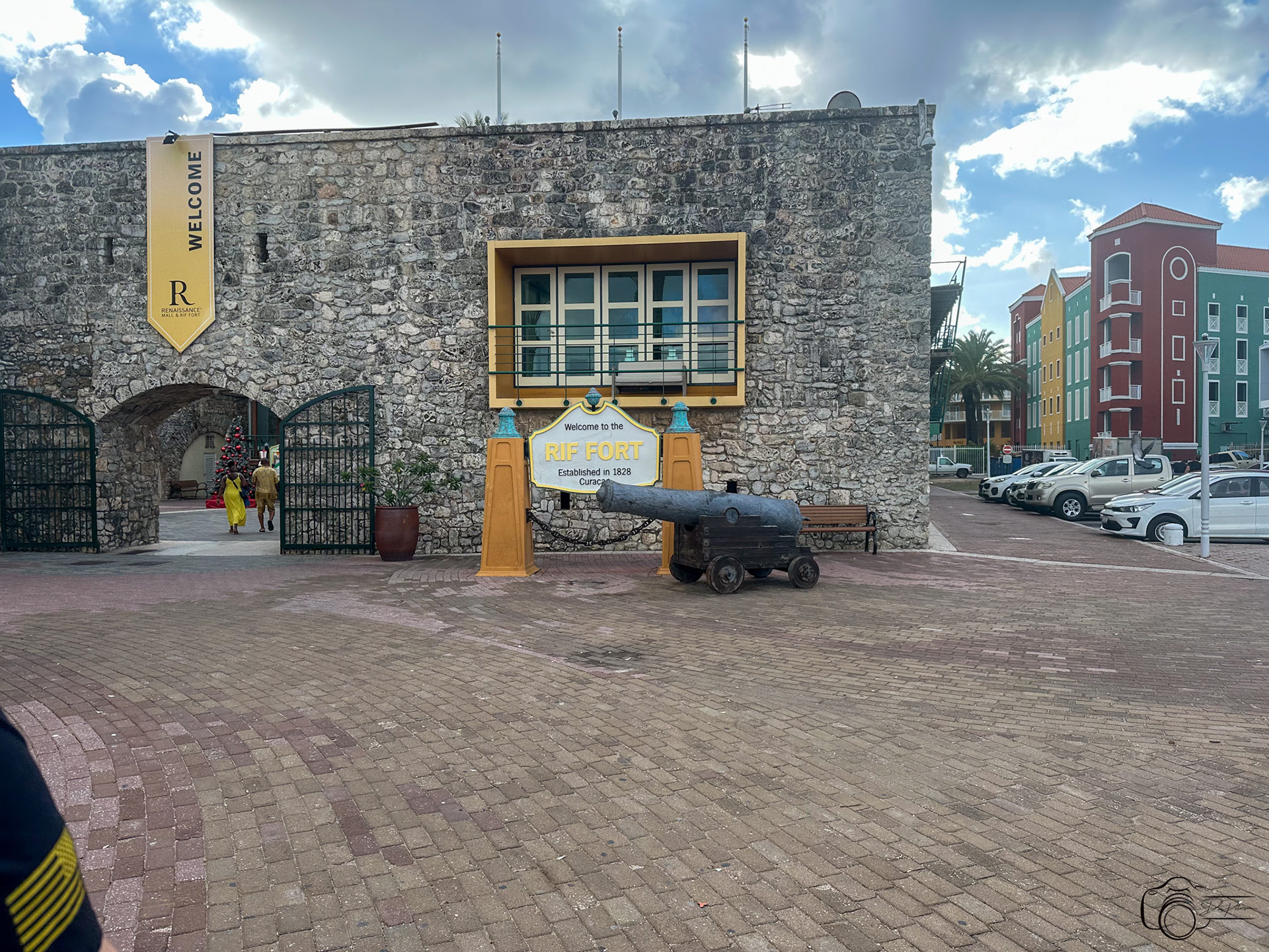 Fort turned shopping area in Curacao