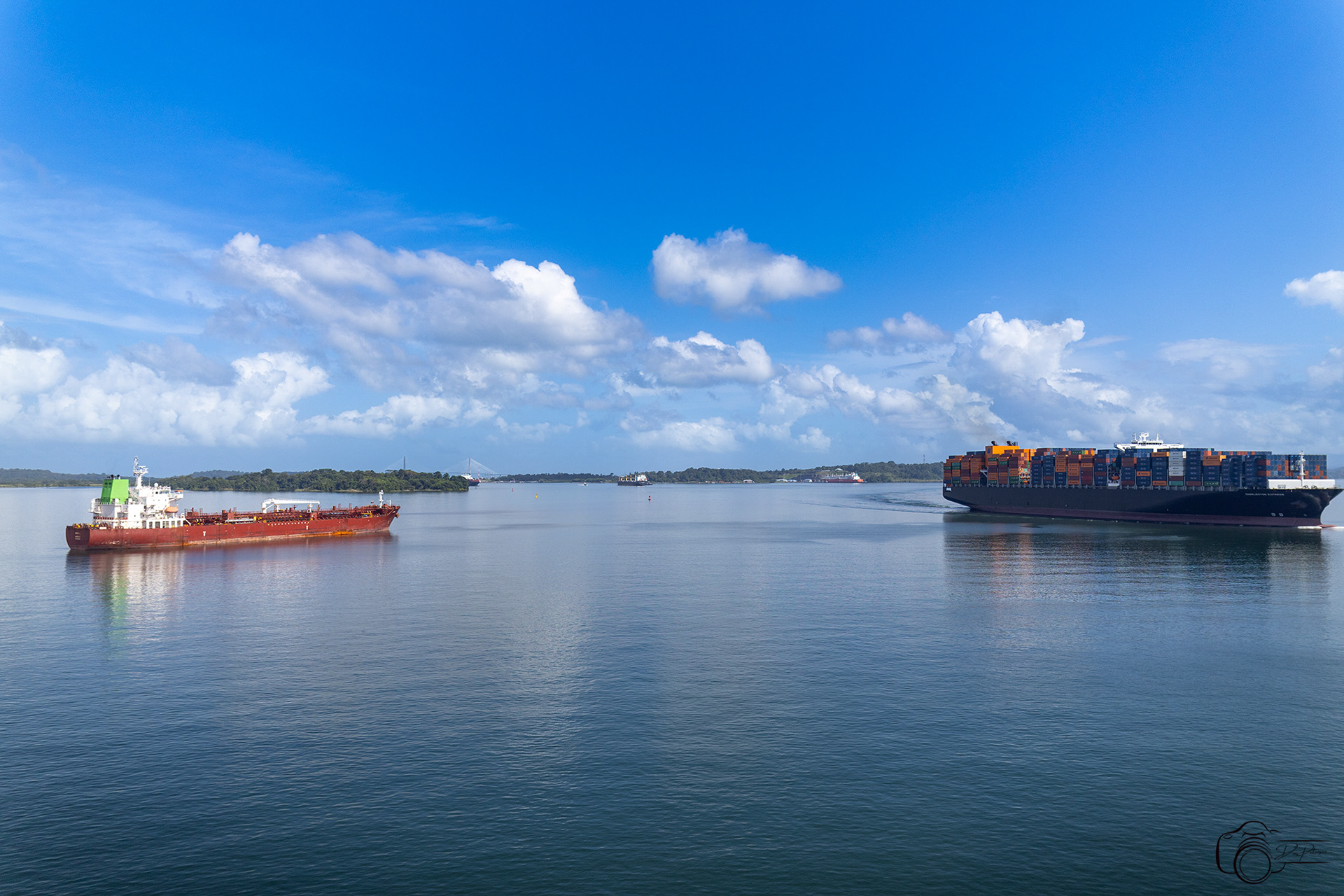 Ships Staging for Locks in Gatun Lake
