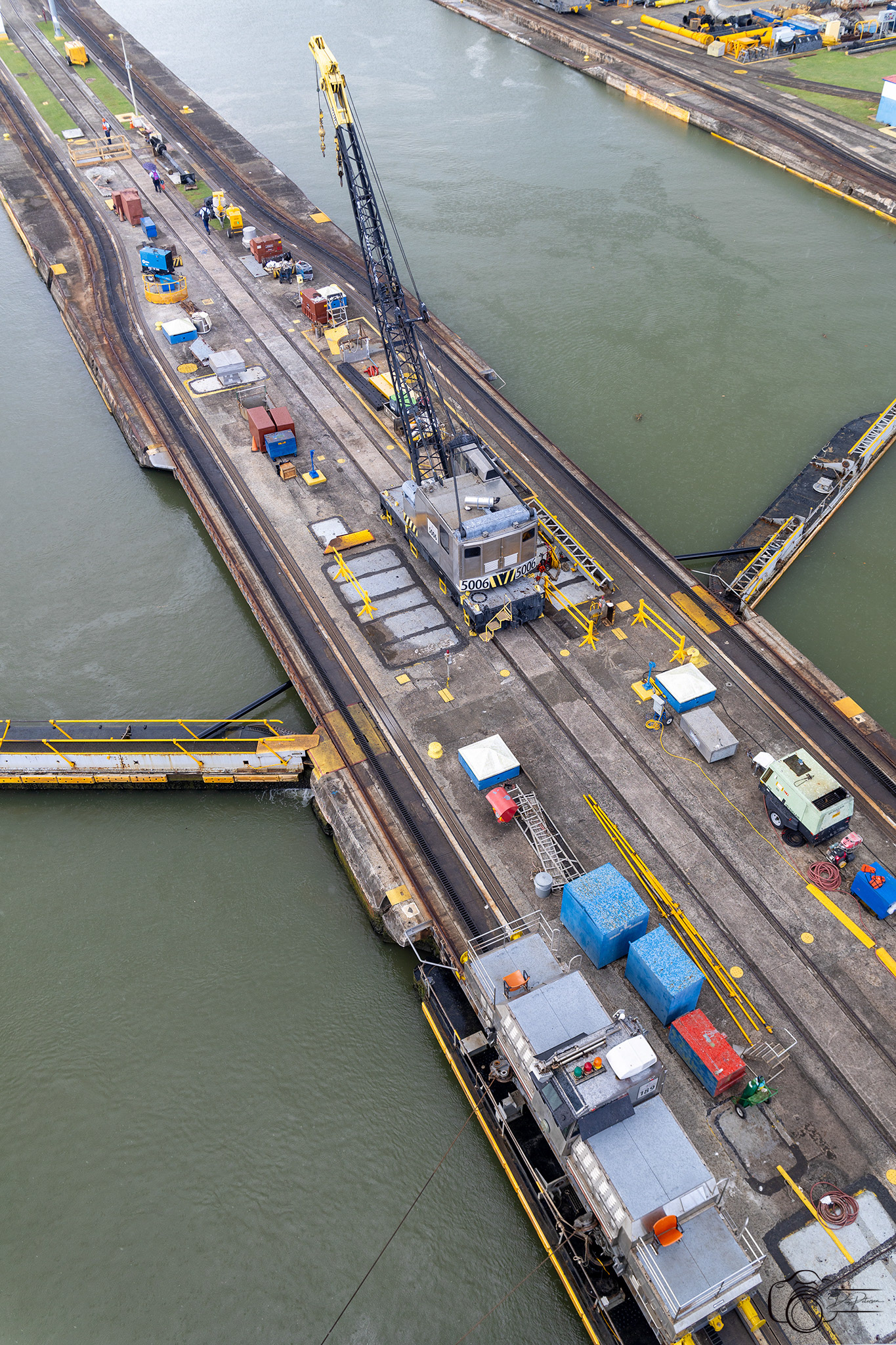 Miraflores Locks from Rear of Ship