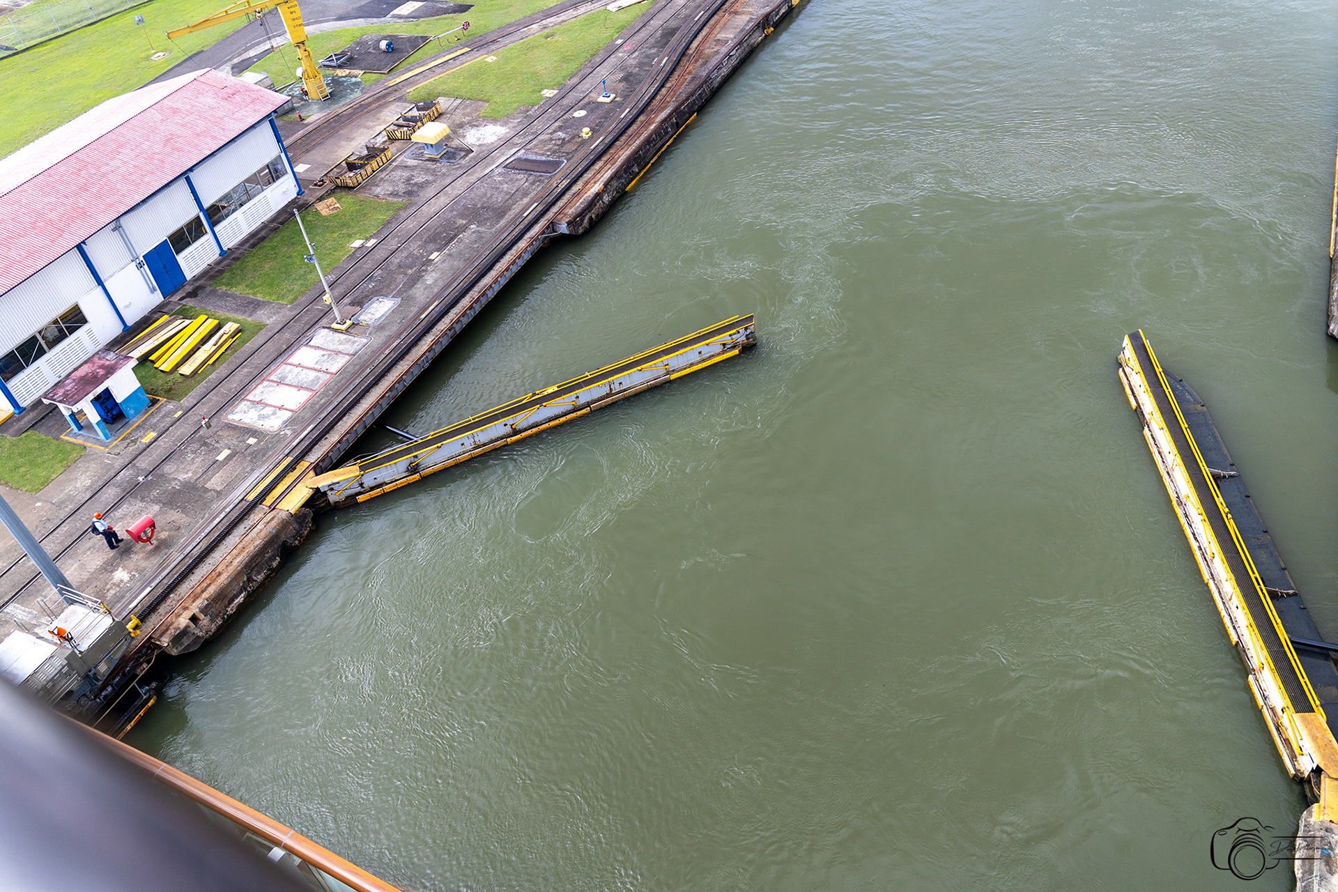 Miraflores Locks from Rear of Ship