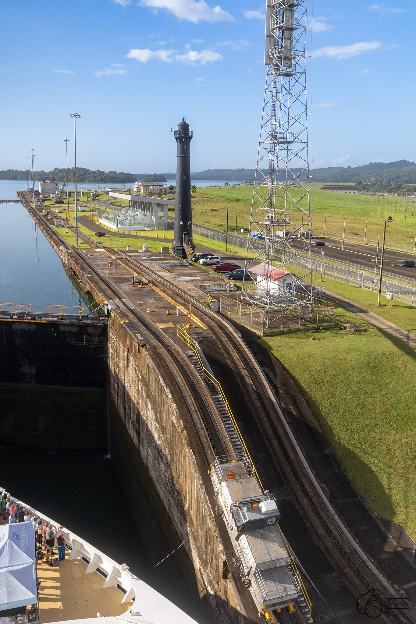 Gatun Locks Chamber 2 with Mule