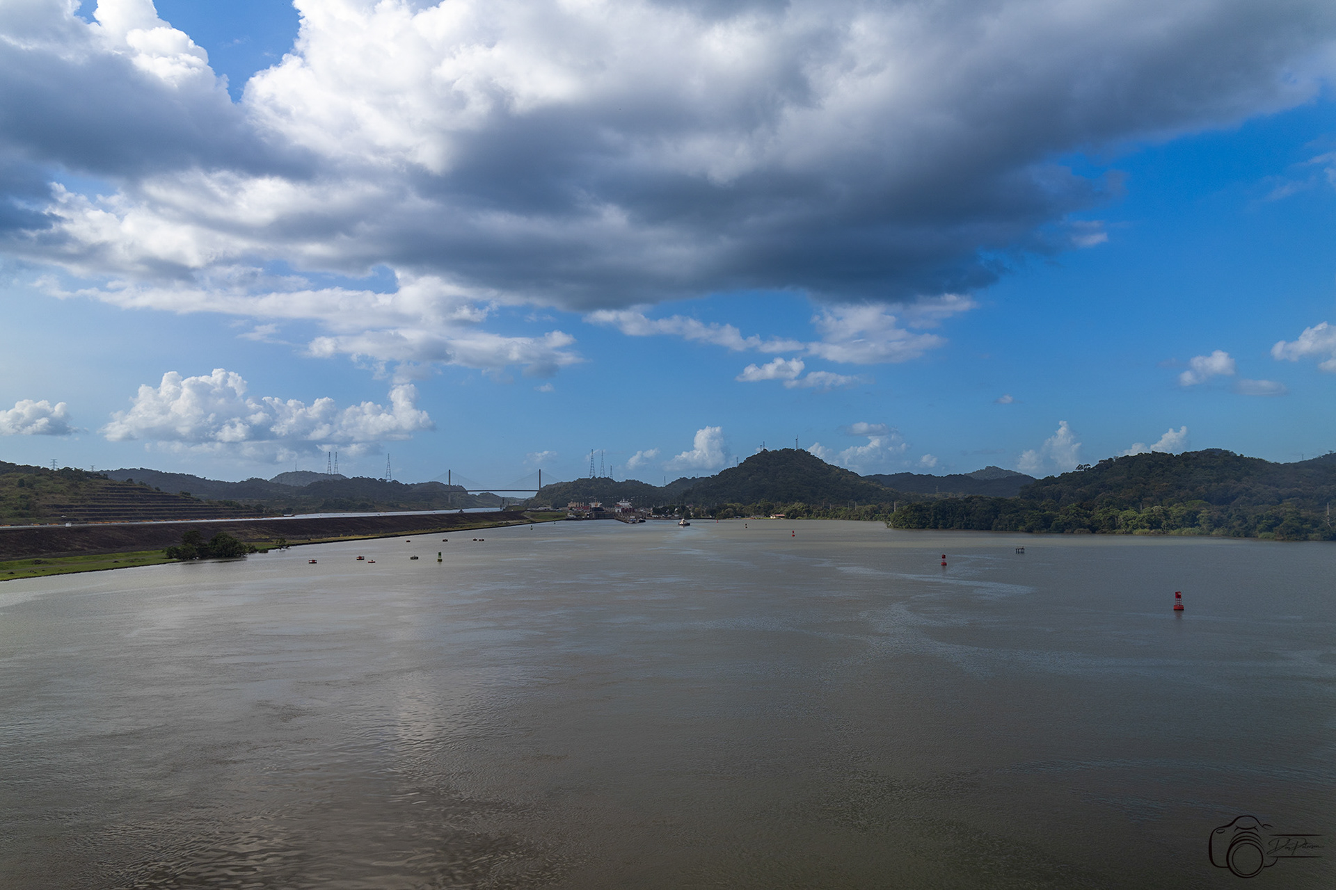 View from Rear of Cruise Ship looking toward Centennial Bridge & Pedro Miguel Locks