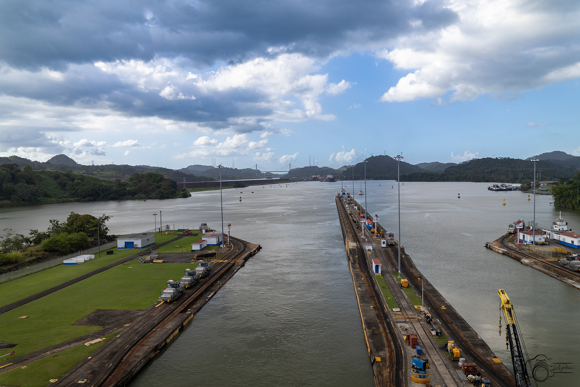 Miraflores Locks from Rear of Ship