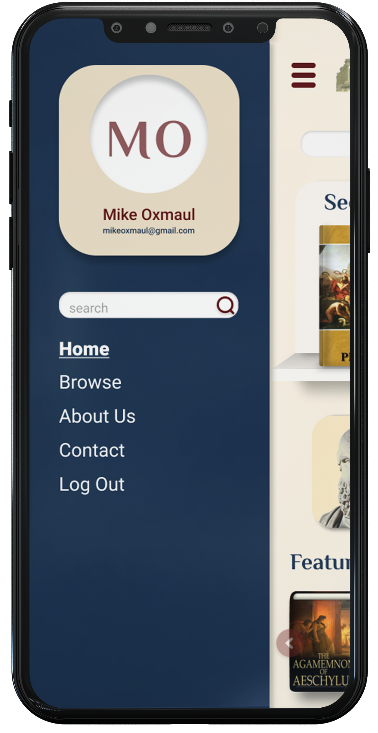 Menu Slider