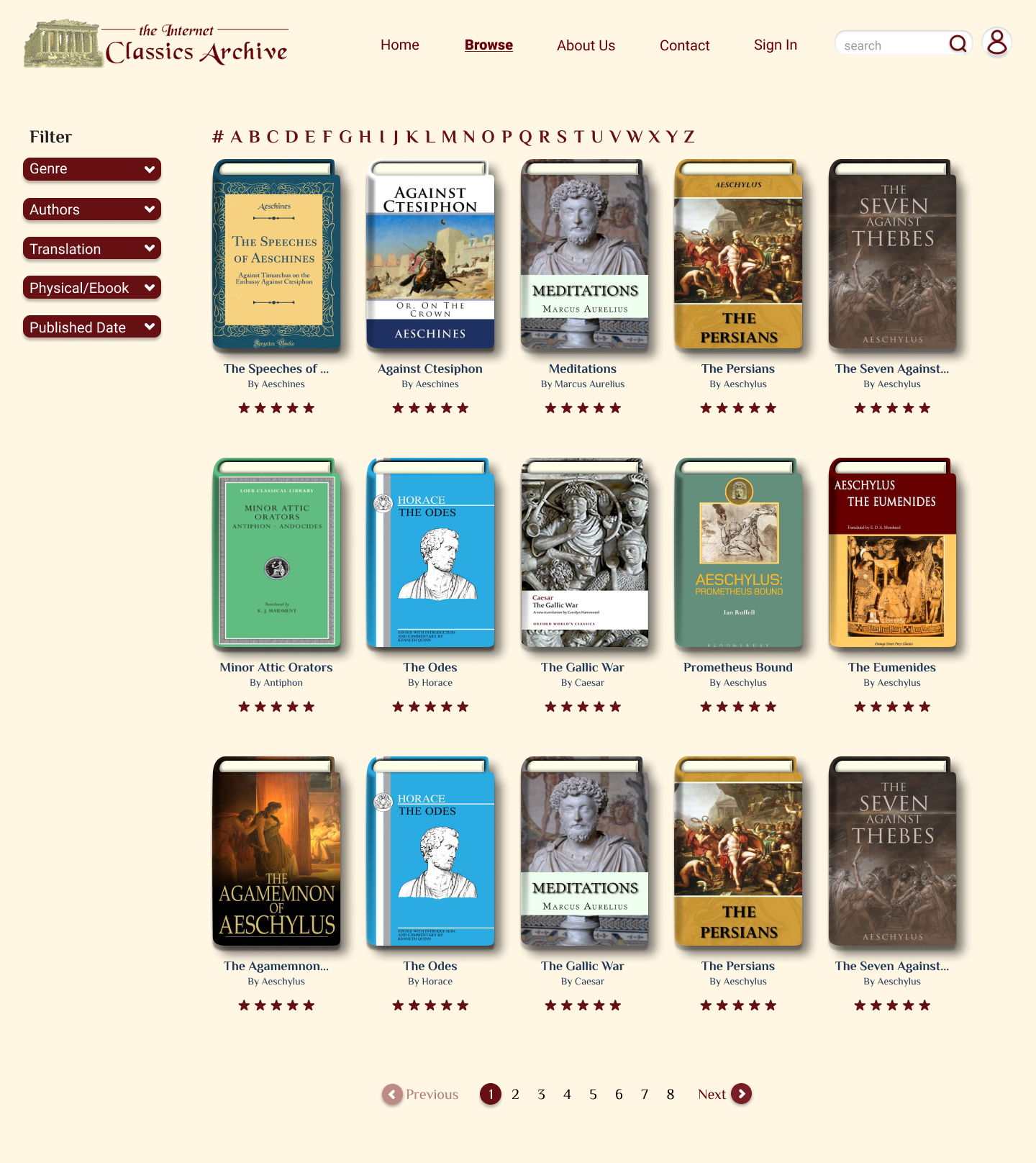 Browsing Page
