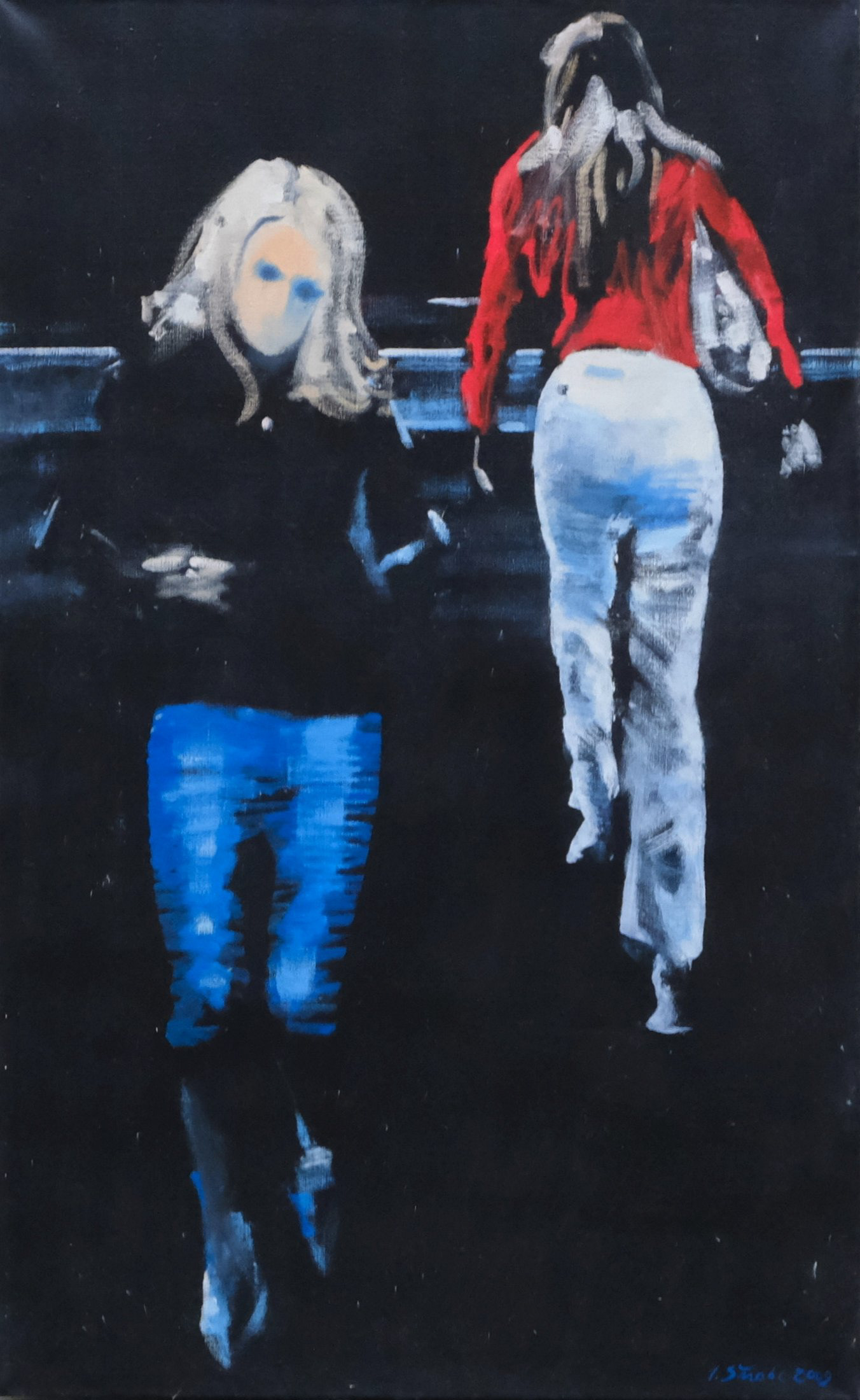 Míjení, 2009, olej na plátně, 65 × 80 cm