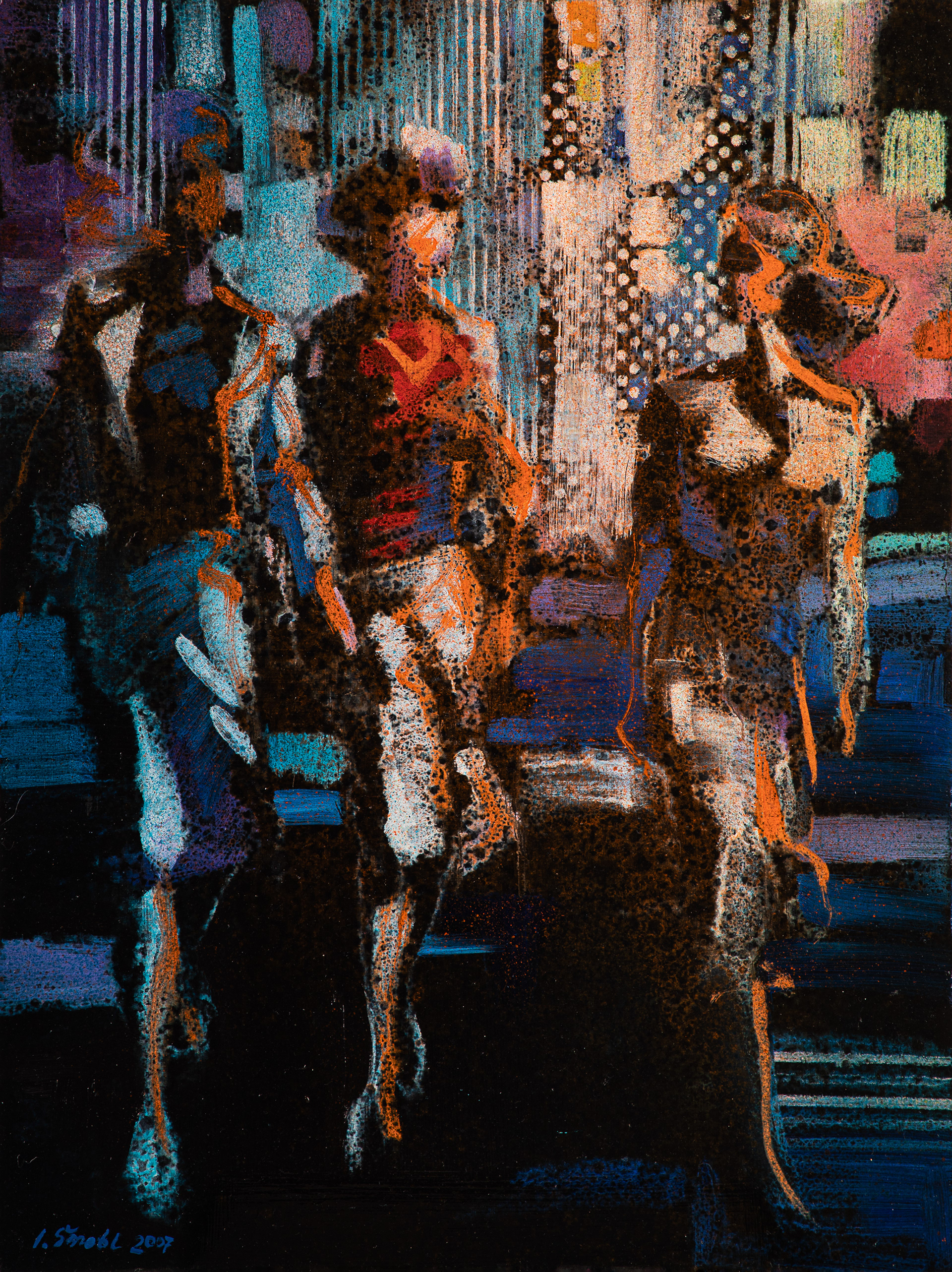 Po práci, 2007, olej na sololitu, 45 × 60