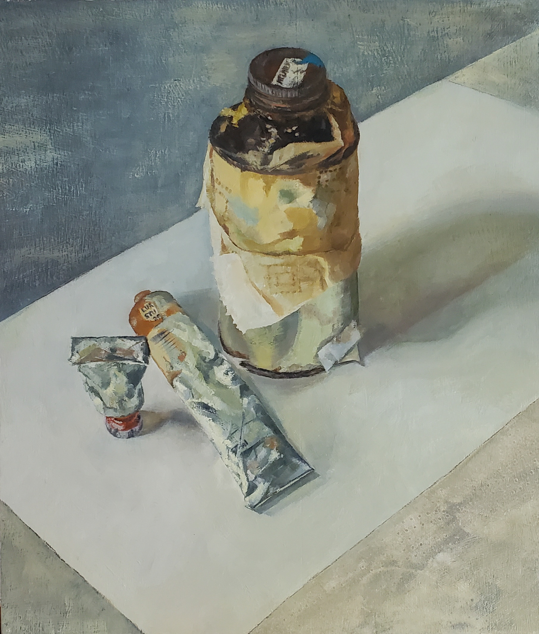 Atlantis, Bower Ashton circa 1985. Oil on board. 28x32cm