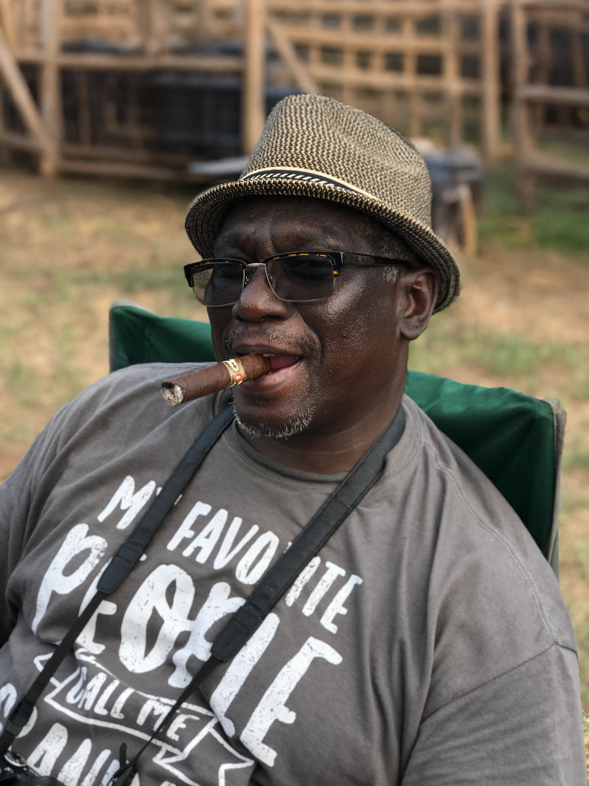 Mr Eddie Smoking a Stokie