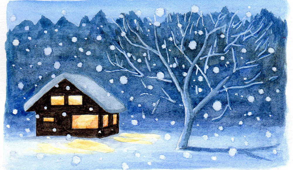 雪の夜(2019年12月号) - Snowy night
