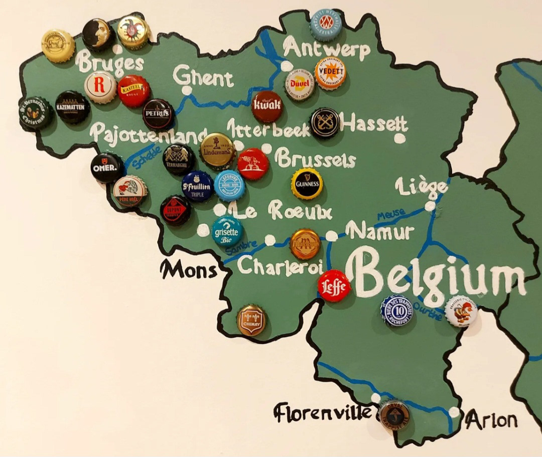 Close up of the brewery map