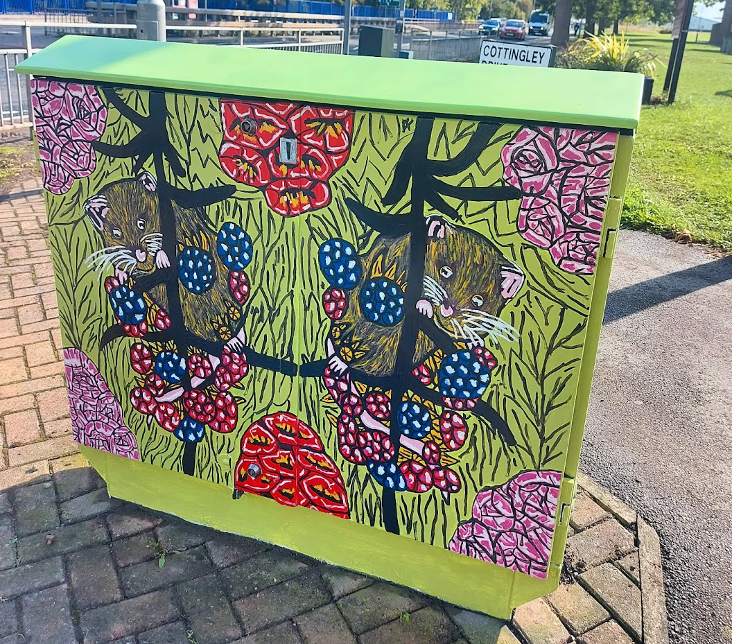 Electrical box for Cottingley in Bloom x Leeds Street Gallery