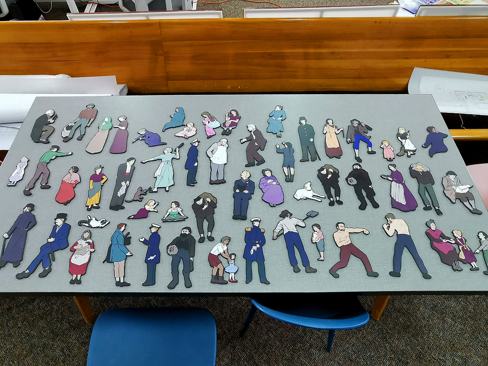 Personajes estilo 2D para escenas del barco.